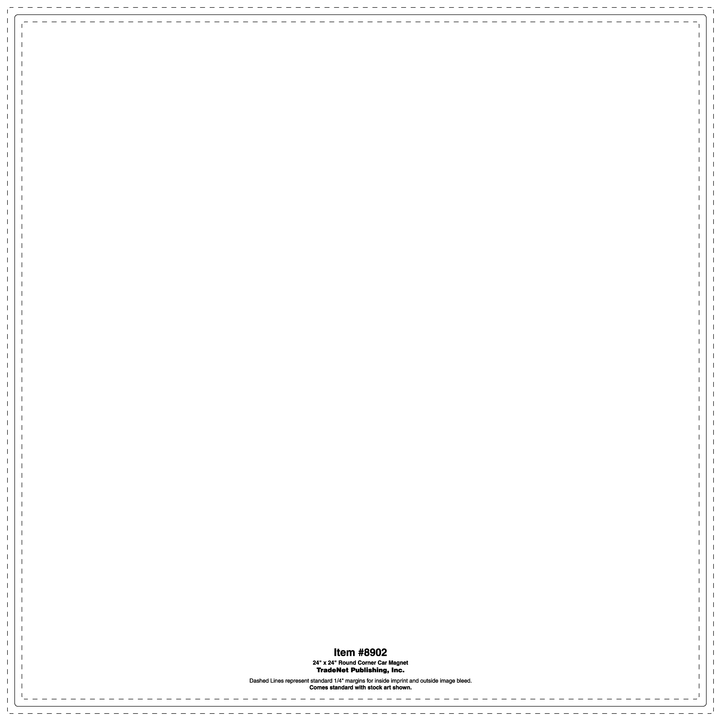 Magnetic Car/Truck/Auto/Vehicle Signs - 24x24 Round Corners 2