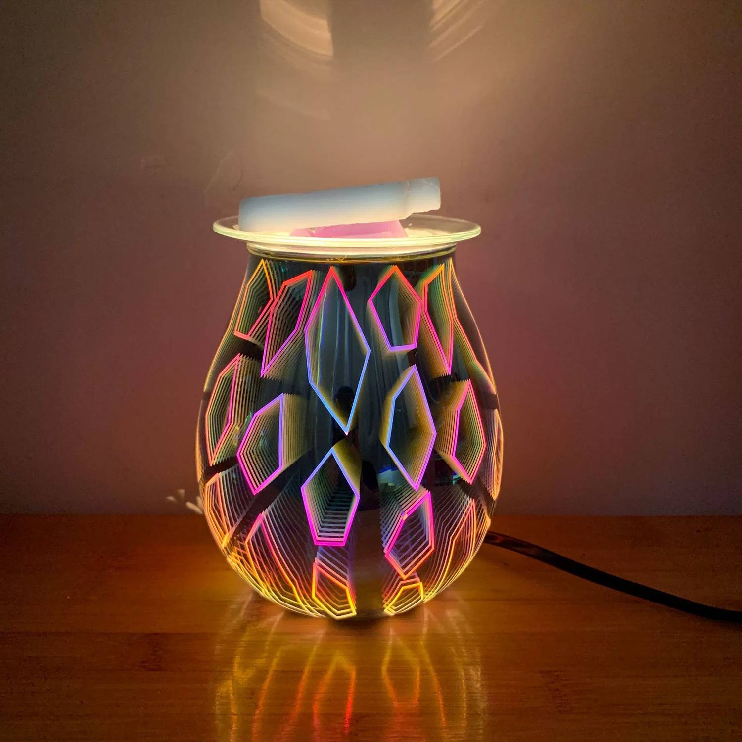 Creative Glass Electric Heating Aromatherapy Night Light 3