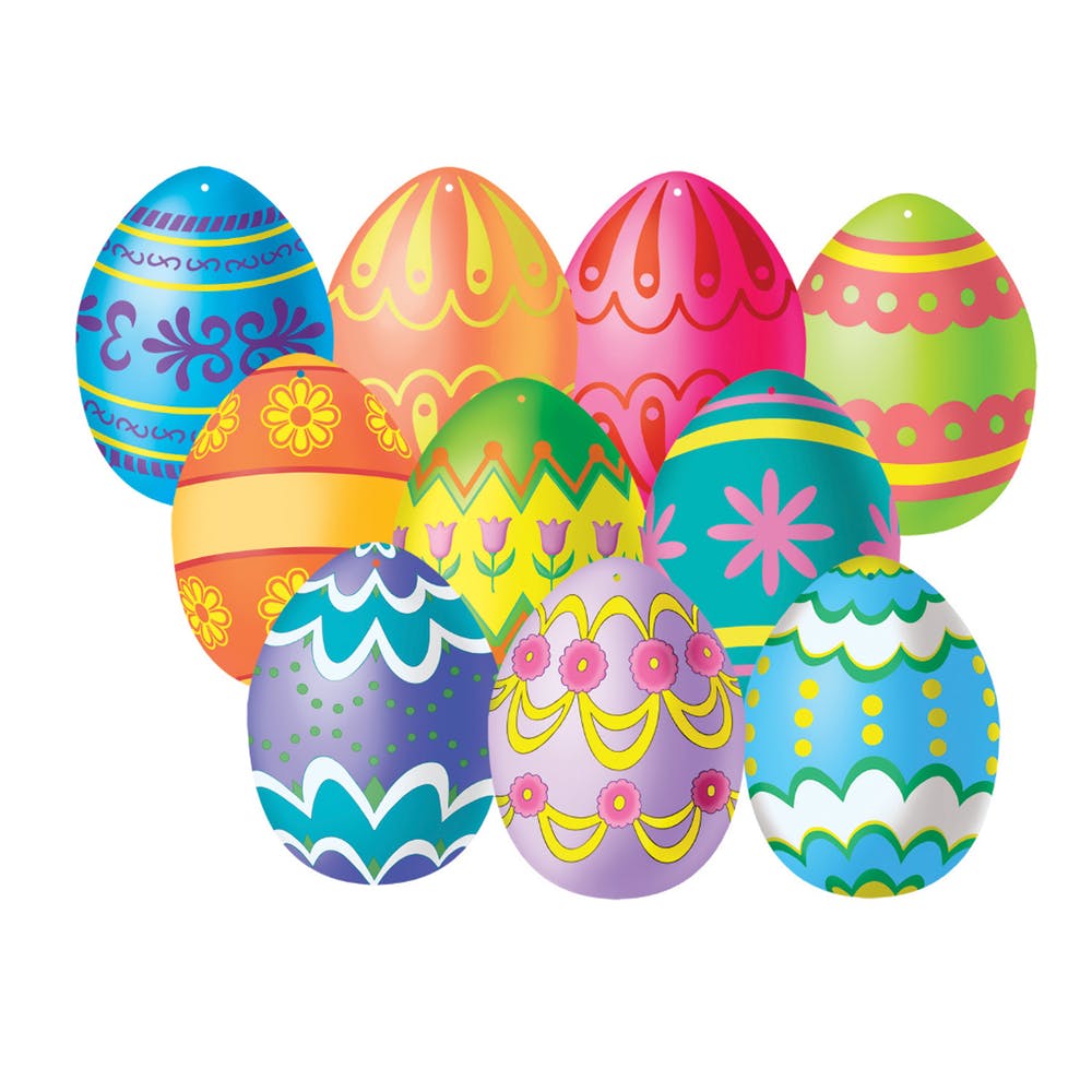 Mini Easter Egg Cutouts - 4.5" 2