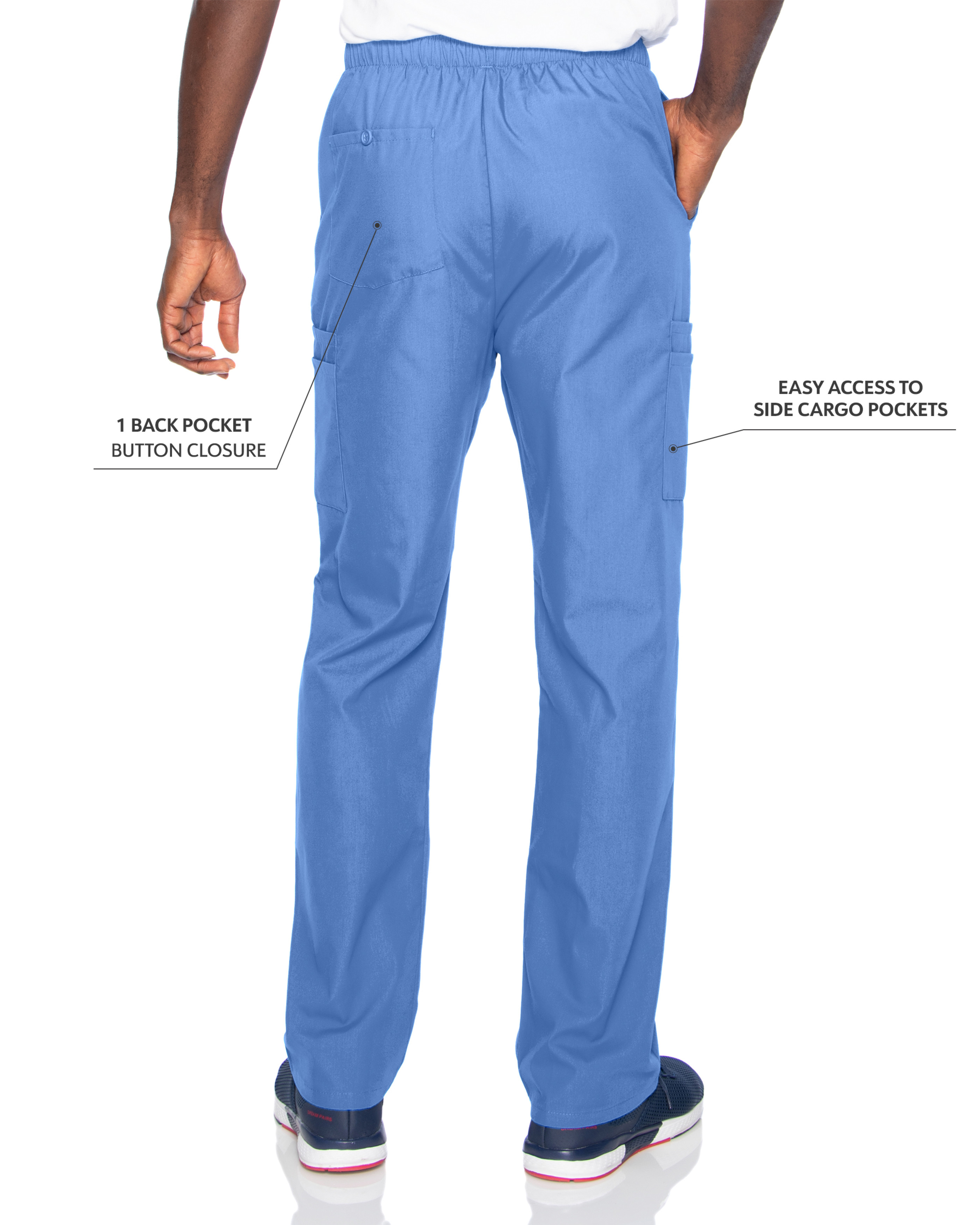 Landau - Essentials - Men's Seven-Pocket High-Rise Elastic Waist Cargo Pant 16