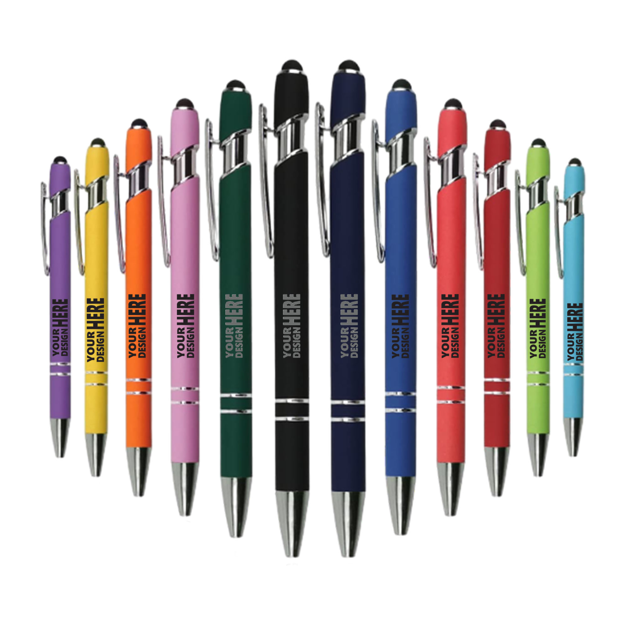 Ballpoint With Stylus Tip touch Click Metal Pen 2