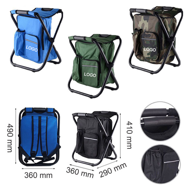 Outdoor Folding Backpack Insulated Cooler Chair 9