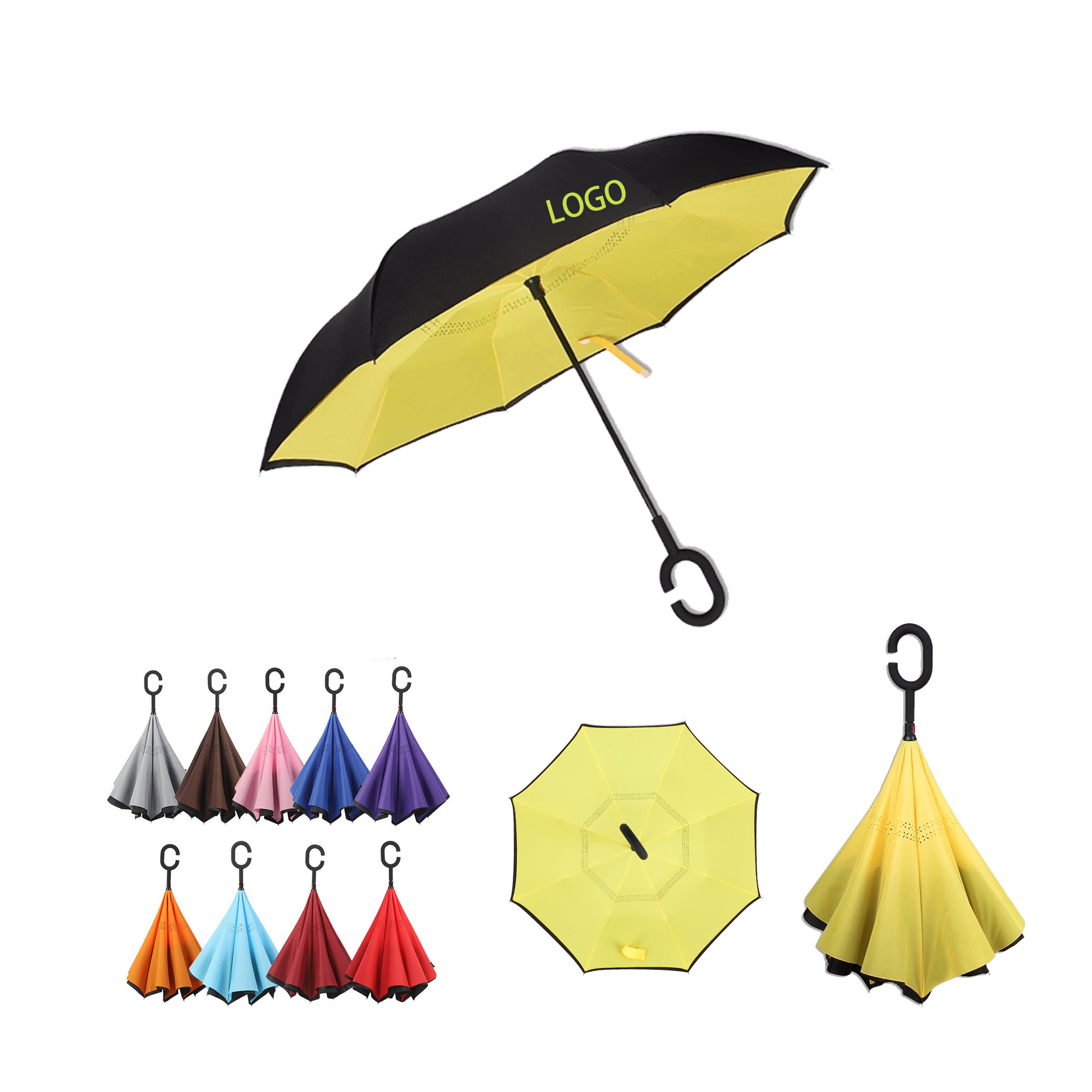 49"Inverted Reverse Umbrella with C-Handle 1