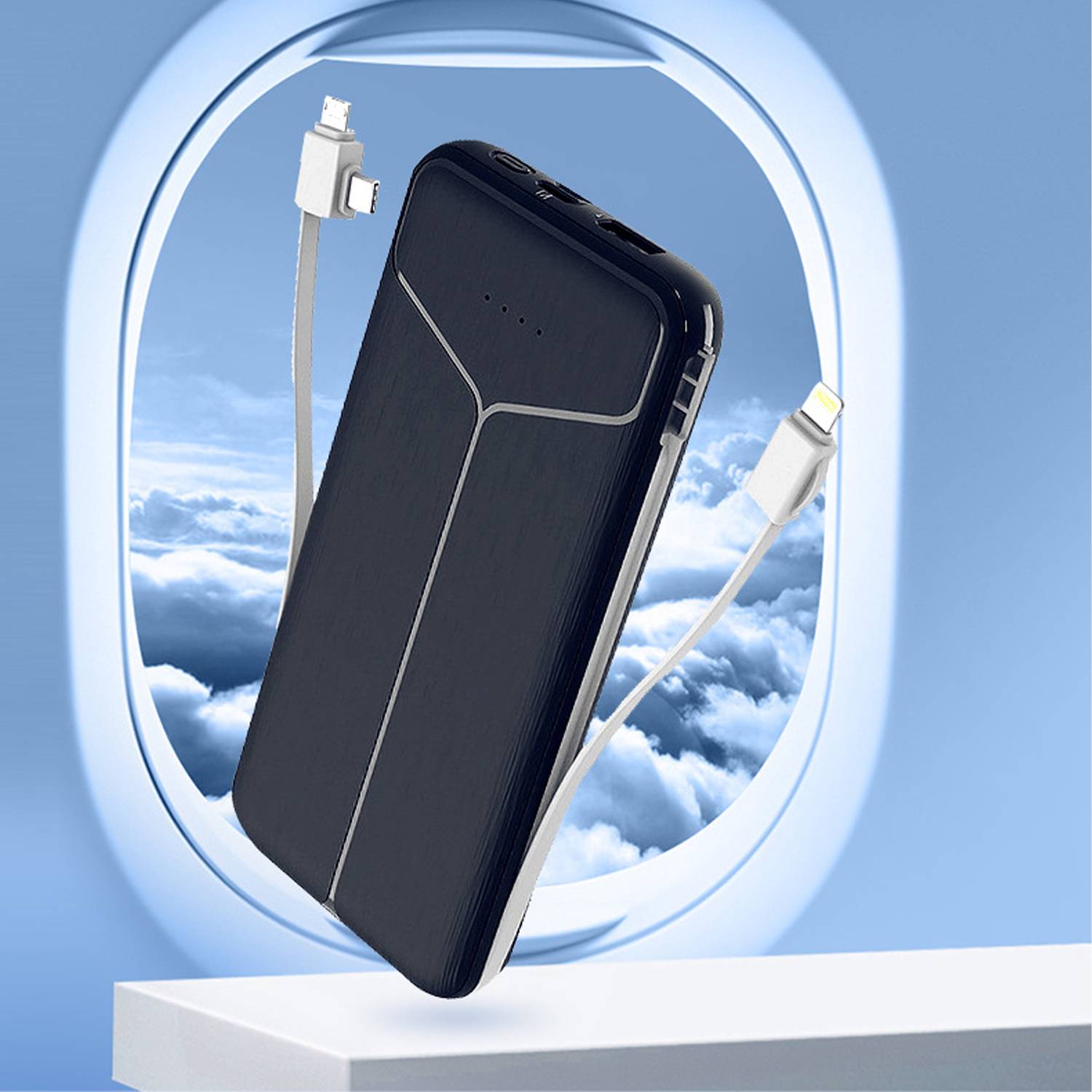 10,000mAh Portable Power Bank w/ Cable Wall Plug 4
