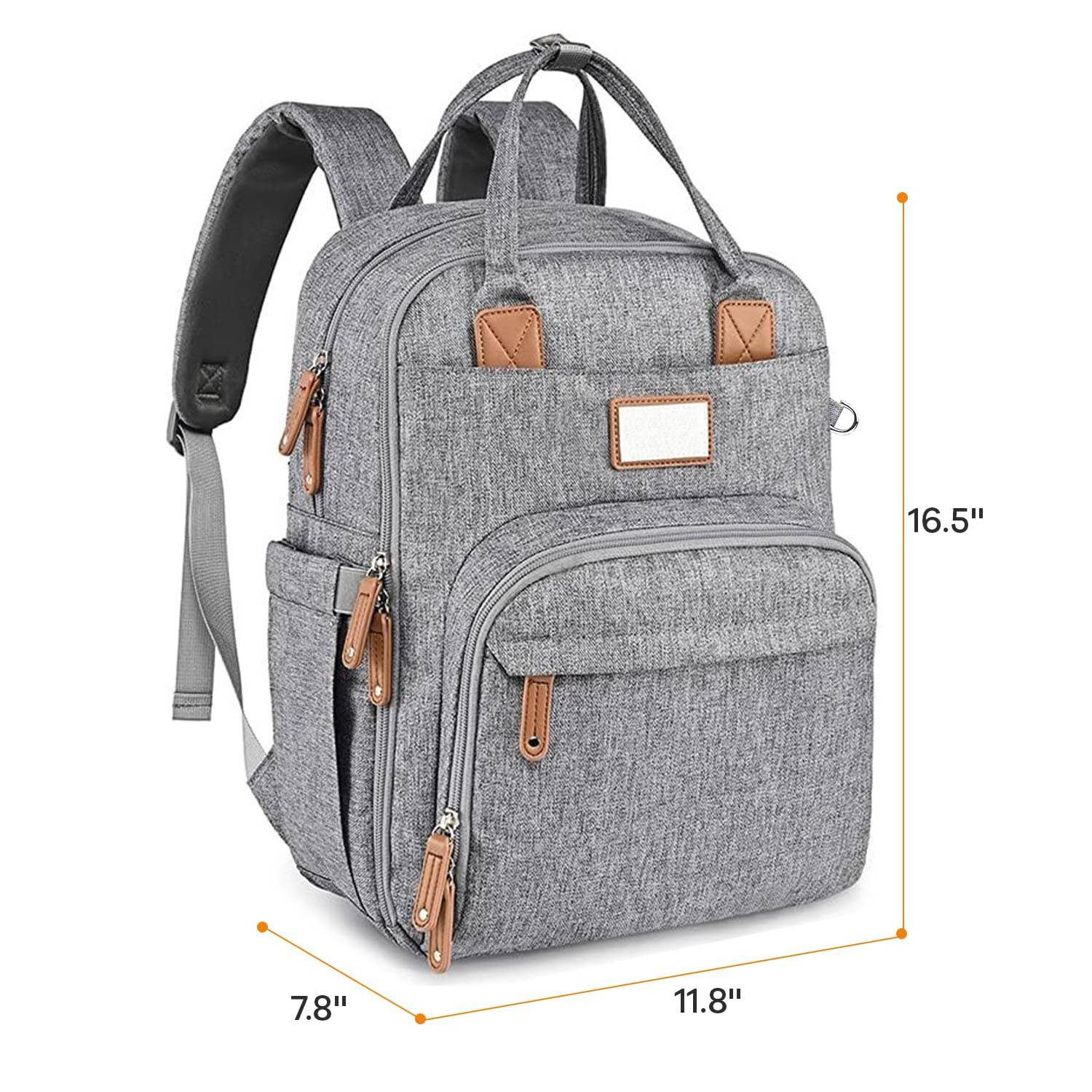 Waterproof Durable Travel Diaper Backpack w/ Multi-Pocket 8