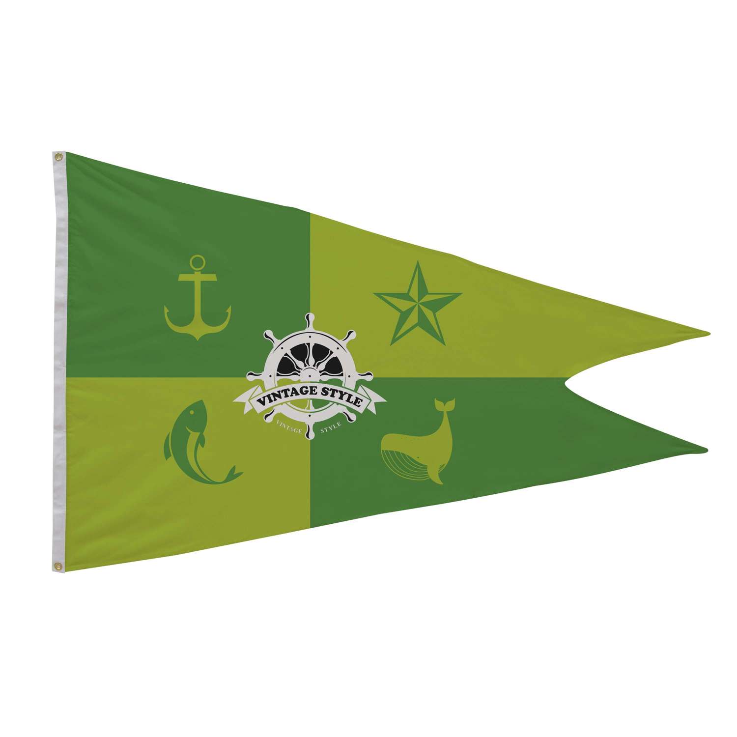 4' x 6' Nylon Burgee Flag Single-Sided