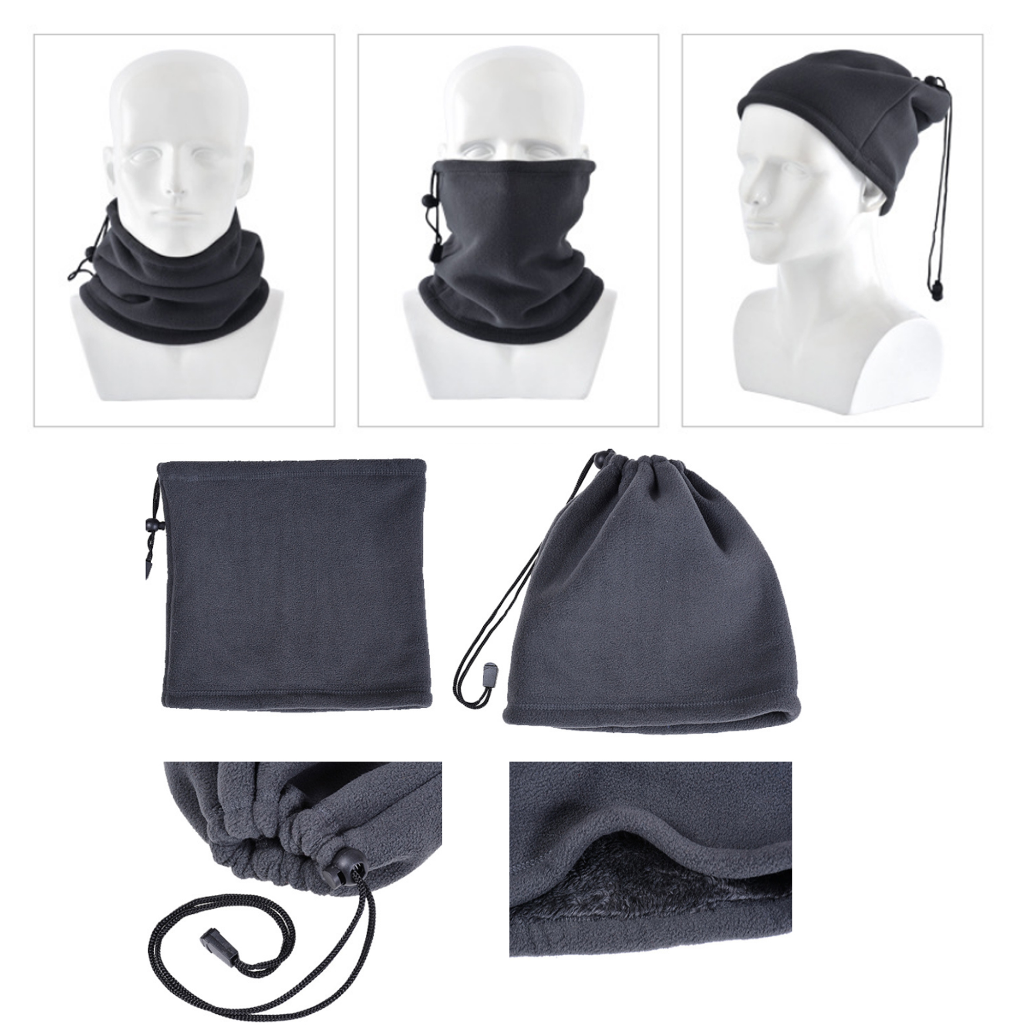 MOQ 50 PCS Stylish Multifunctional Fleece Neck Gaiters 4