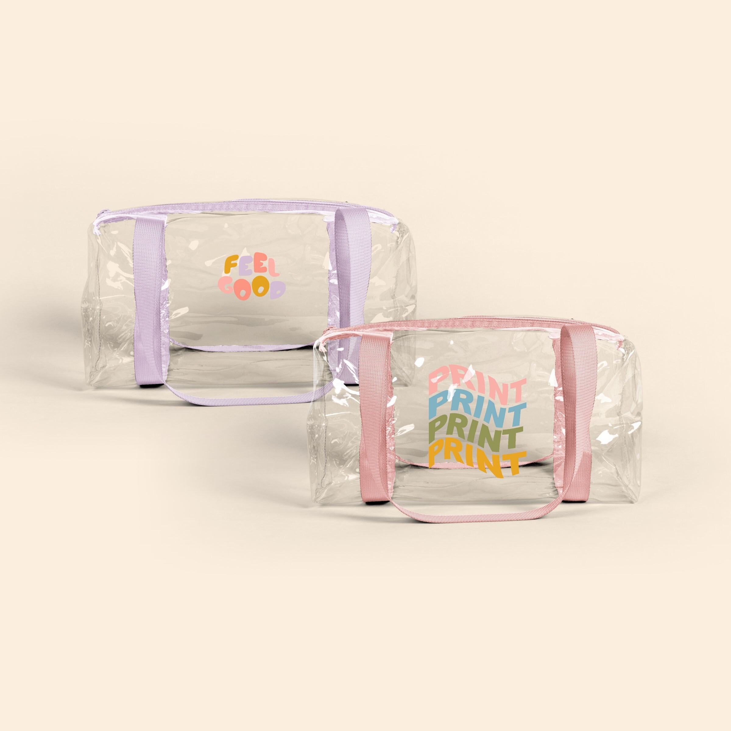 CLEAR VINYL BARREL BAG