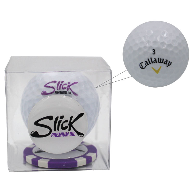 Golf Ball Cube with Poker Chip Ball Marker 2
