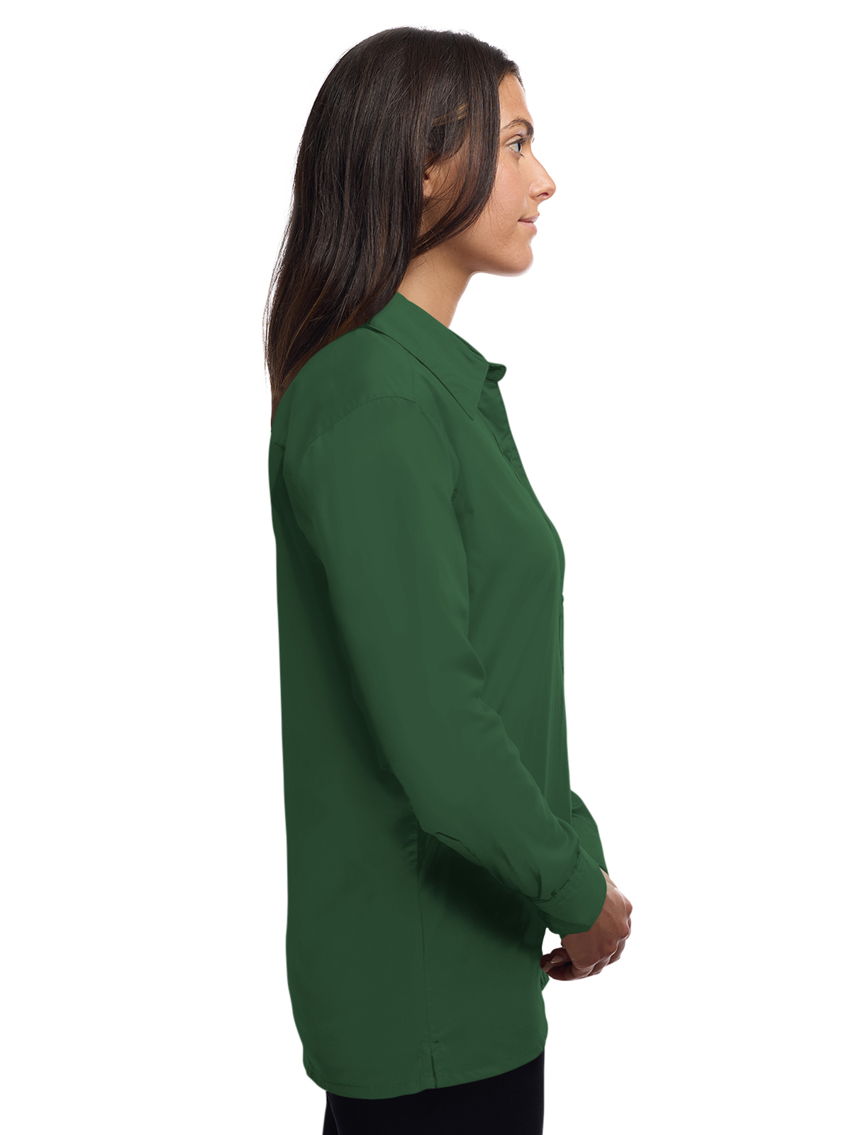 Blue Generation - Women's Pocketless Long Sleeve Poplin Shirt 15