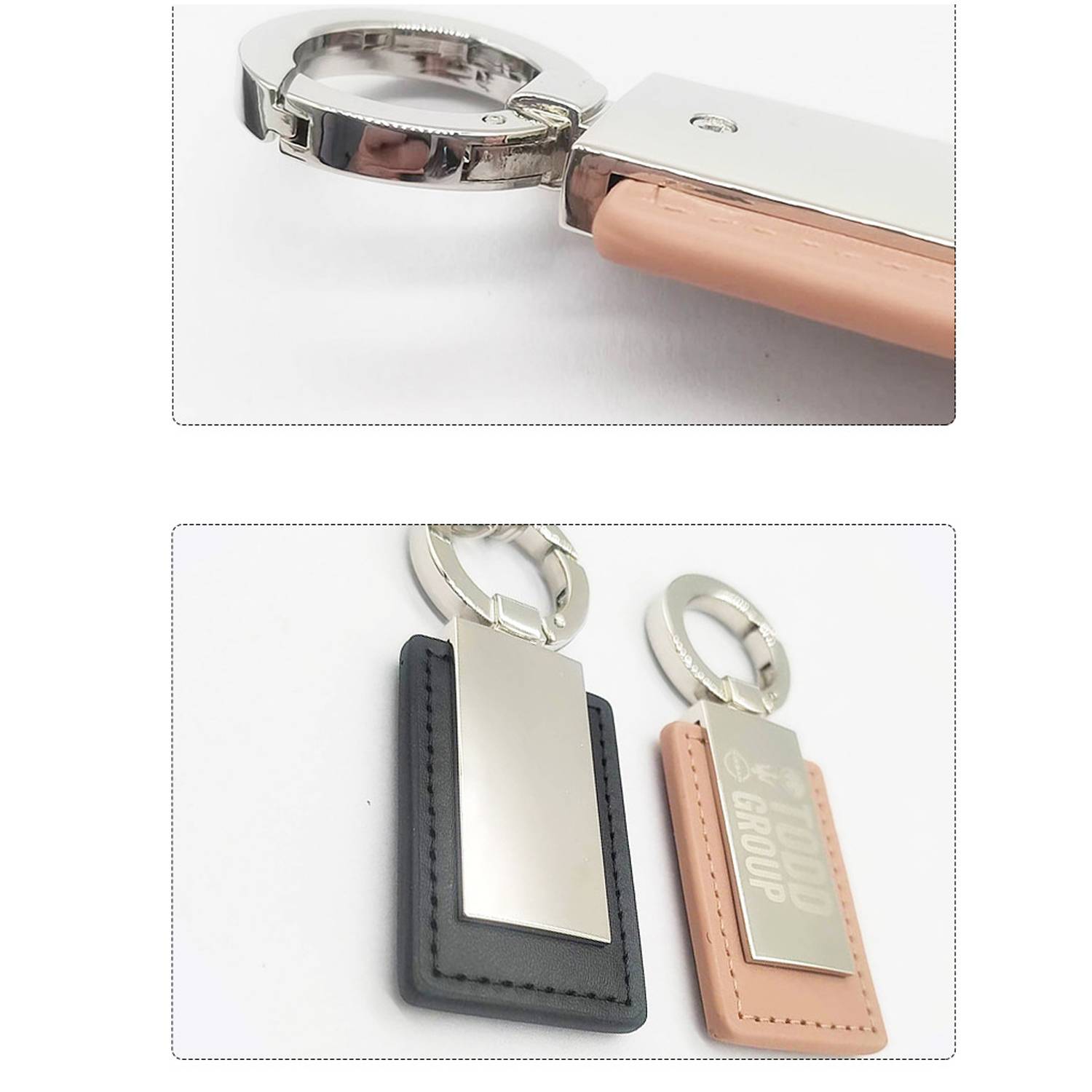 PU Leather Metal Keychain 2