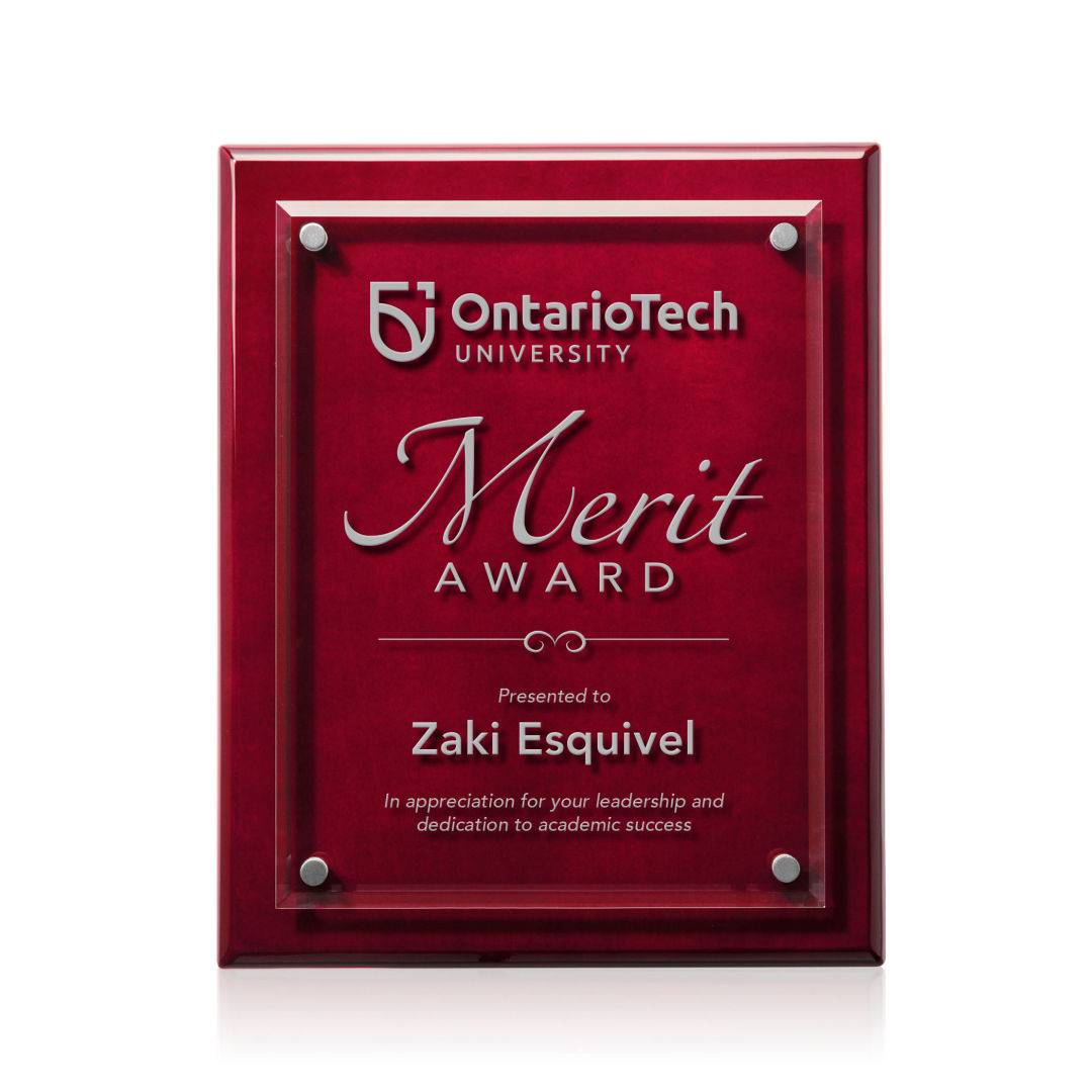Caledon Plaque - Rosewood/Silver 17