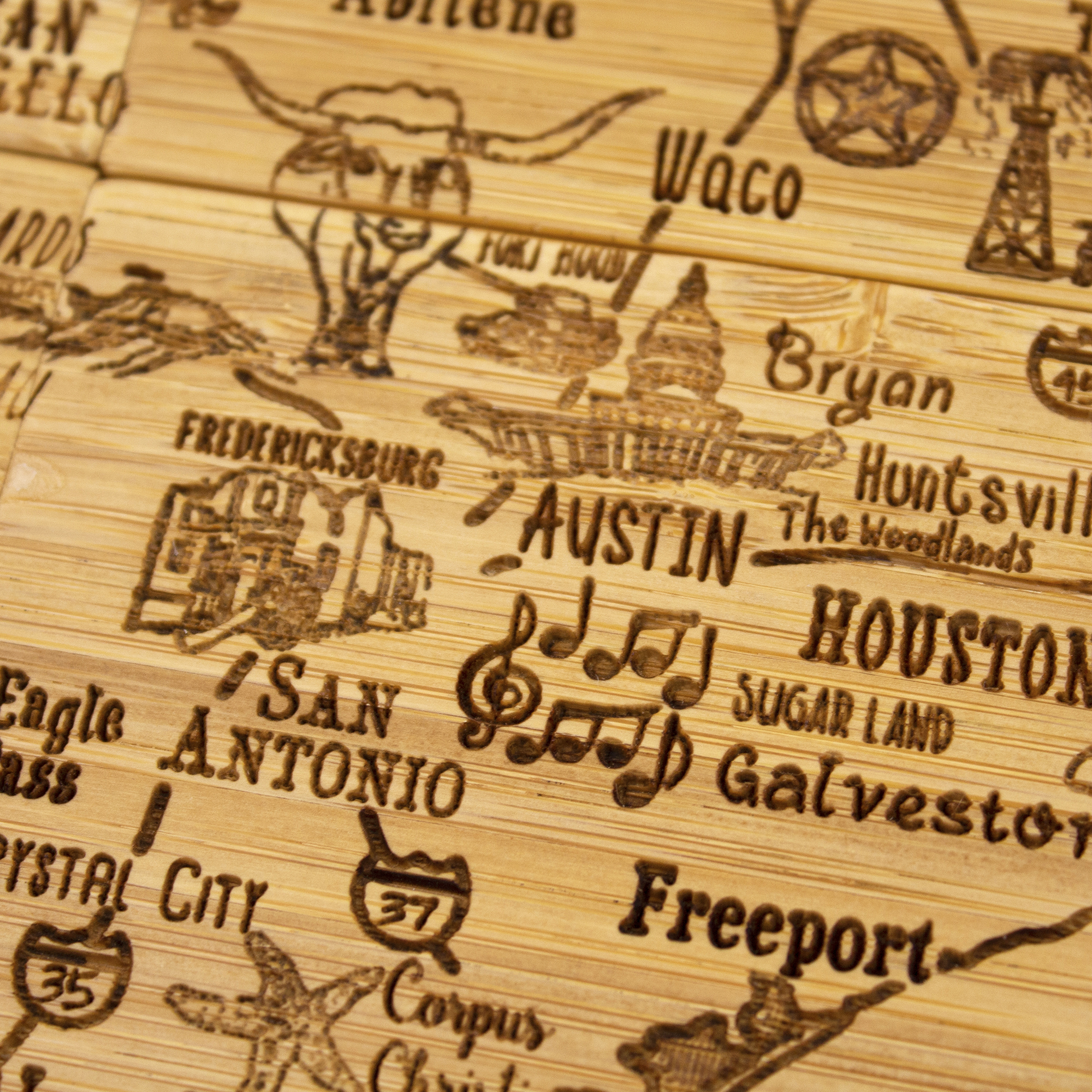 Texas Puzzle Coaster Set 16