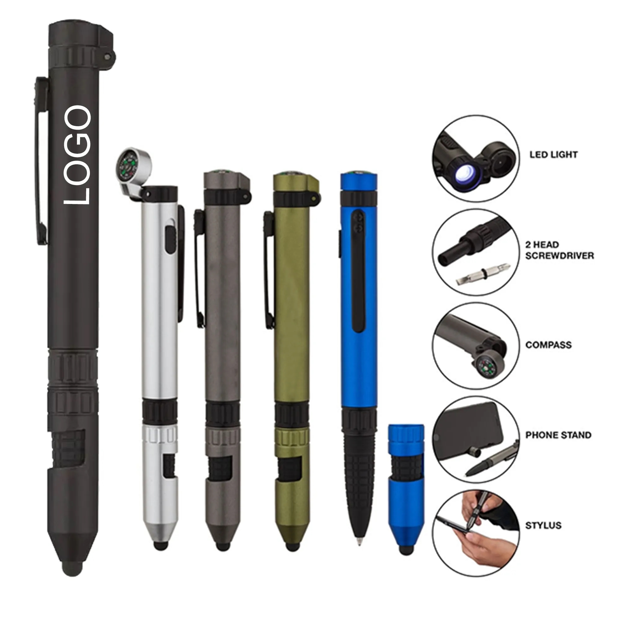 6-in-1 Multi-Functional Outdoor Tool Pen 1