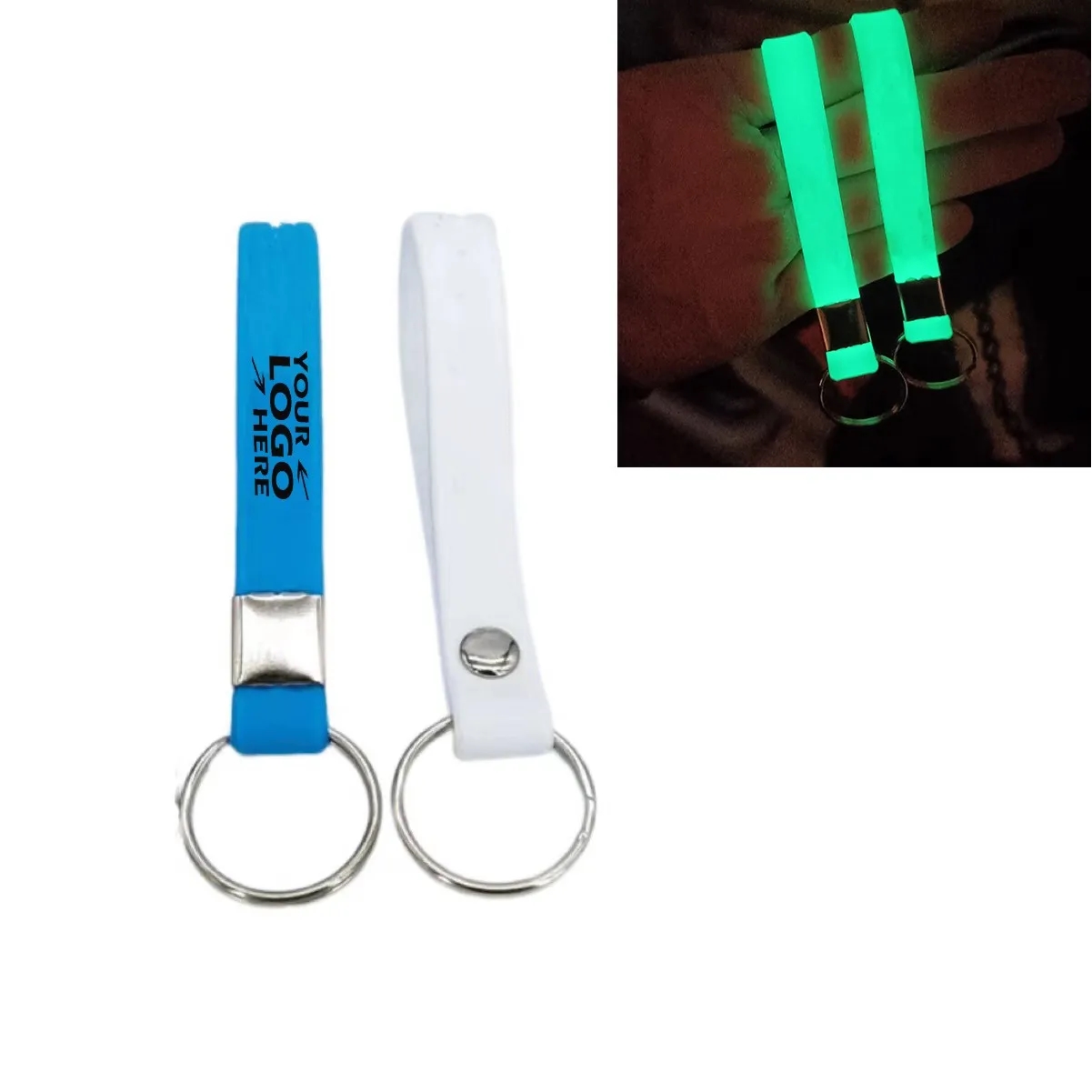 Glow in the Dark Wristband Keychain 1