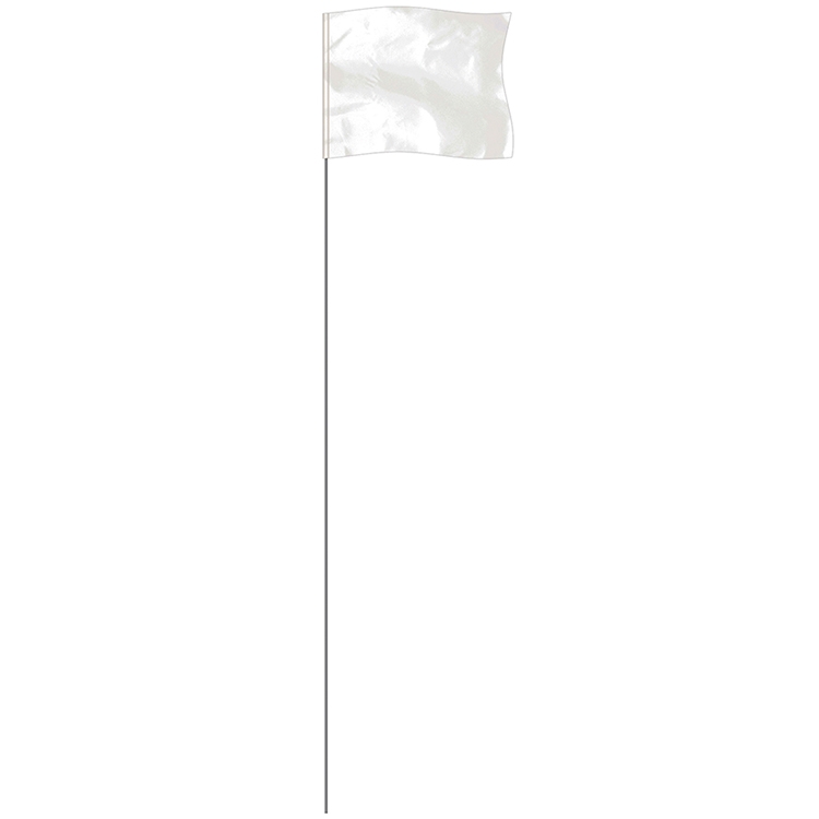 White 4" x 5" Marker Flag on a 21" Wire 3