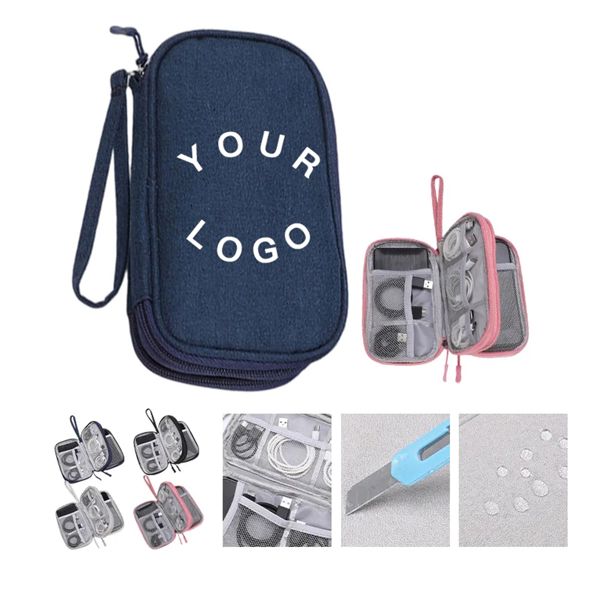 Customizable Oxford Electronic Organizer Pouch for Travel 2