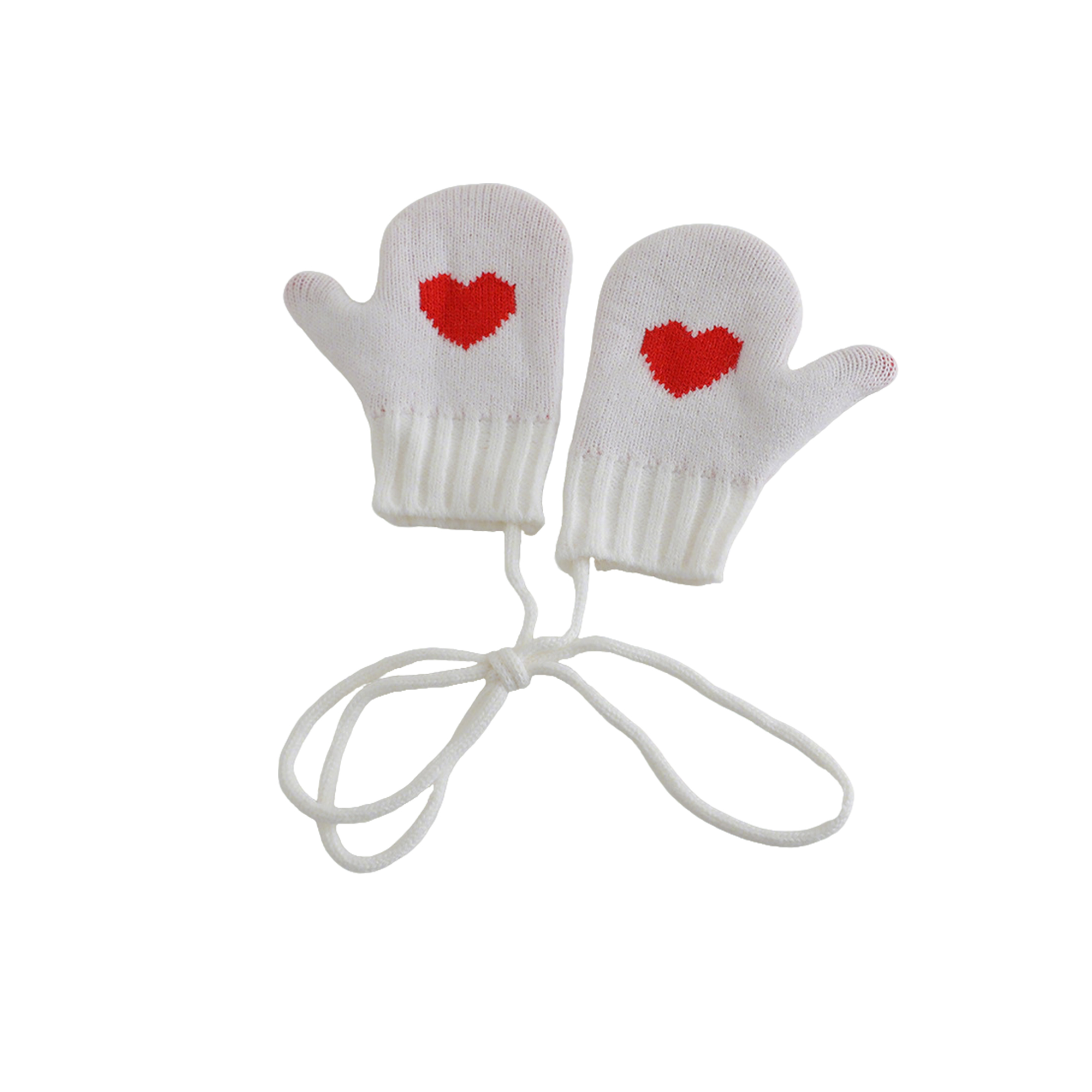 Heart Pattern Knit Child Mitten 8