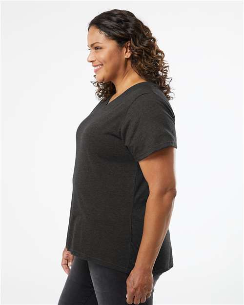 Women's Curvy Collection Fine Jersey V-Neck Tee - 3817 9