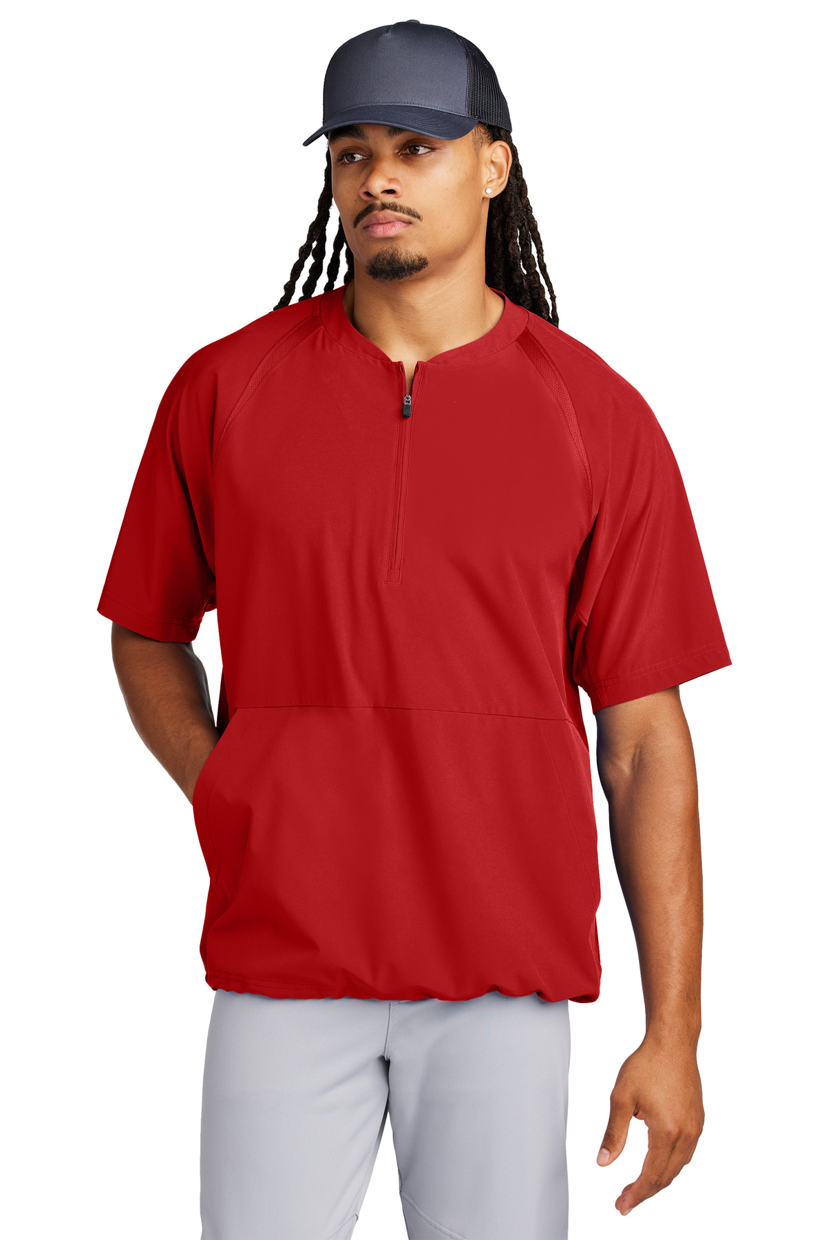 Sport-Tek Repeat 1/2-Zip Short Sleeve Jacket JST489 15