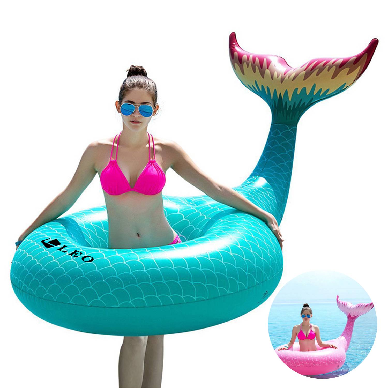 Inflatable Mermaid Tail Pool Floating 2