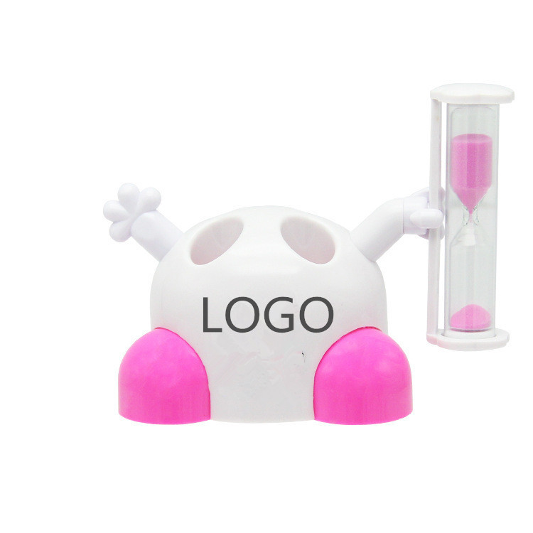 Tooth Brush Holder With Sand Clock 2