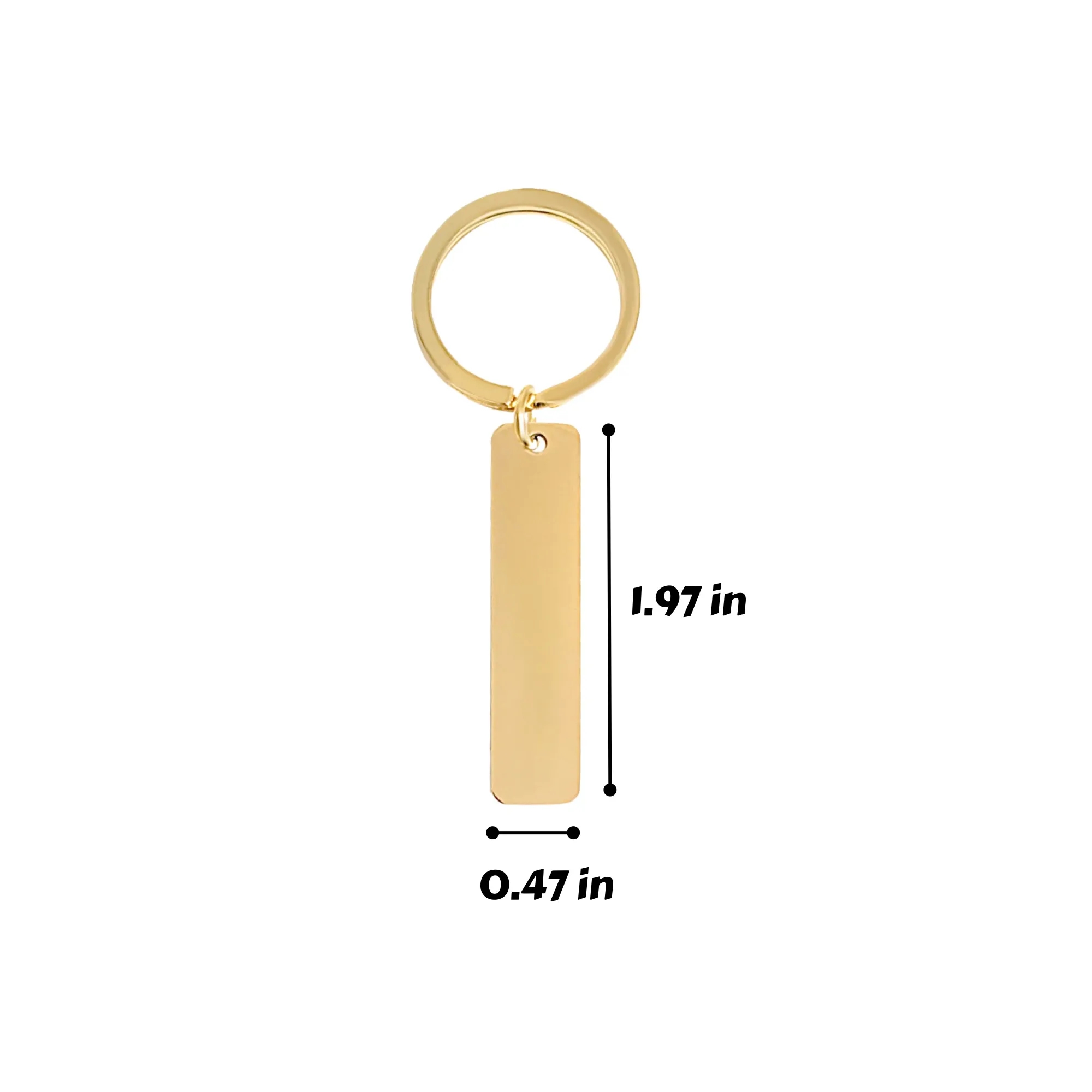 Stainless Steel Rectangle Keychain Tag 2