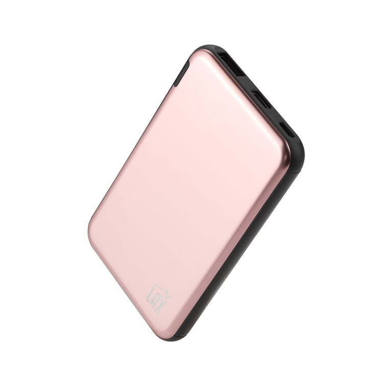 Aluminum 7200mAh Power Bank with USB-C - Pink