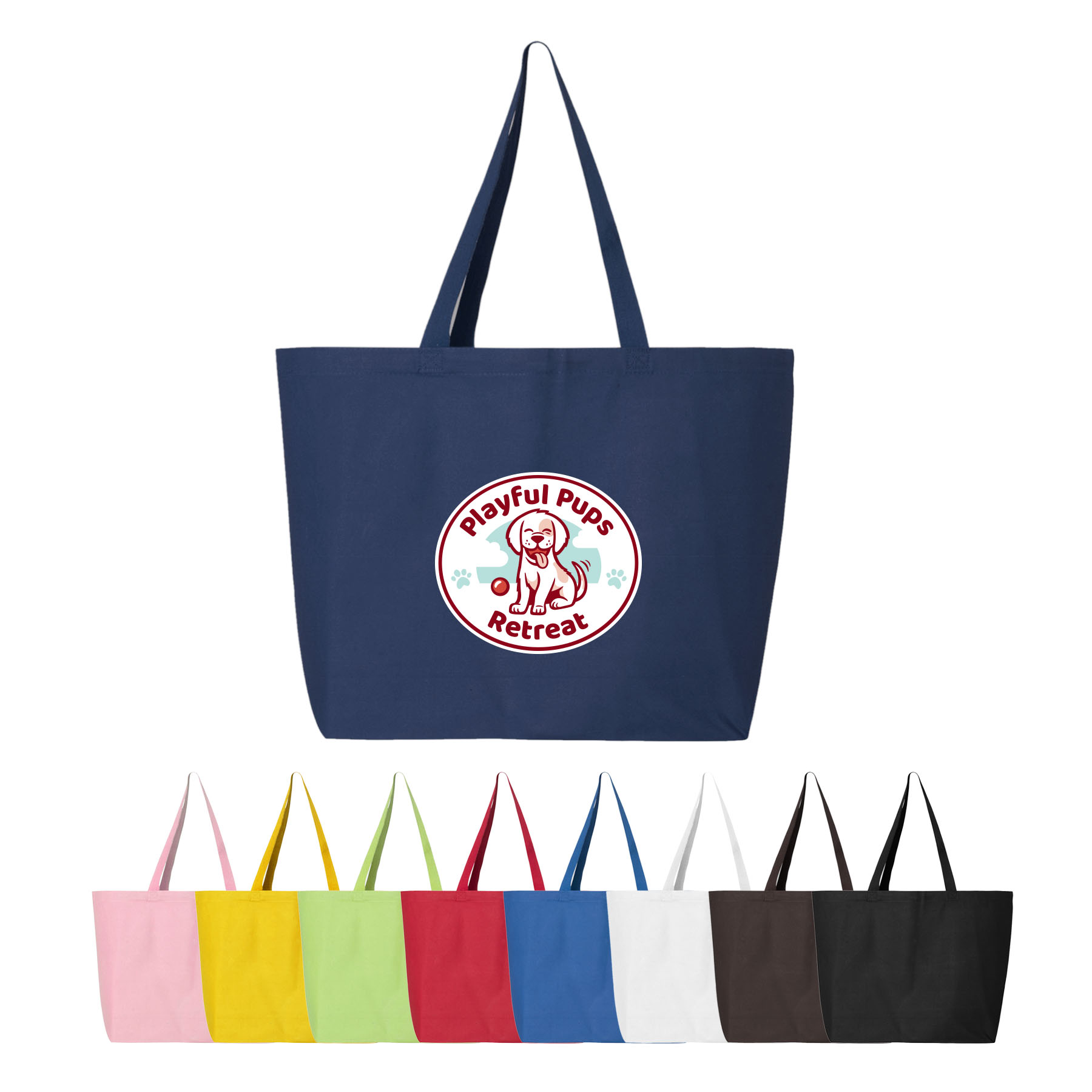 12 oz. 100% Heavy Cotton Canvas 25L Jumbo Tote Bag_R108BT 6