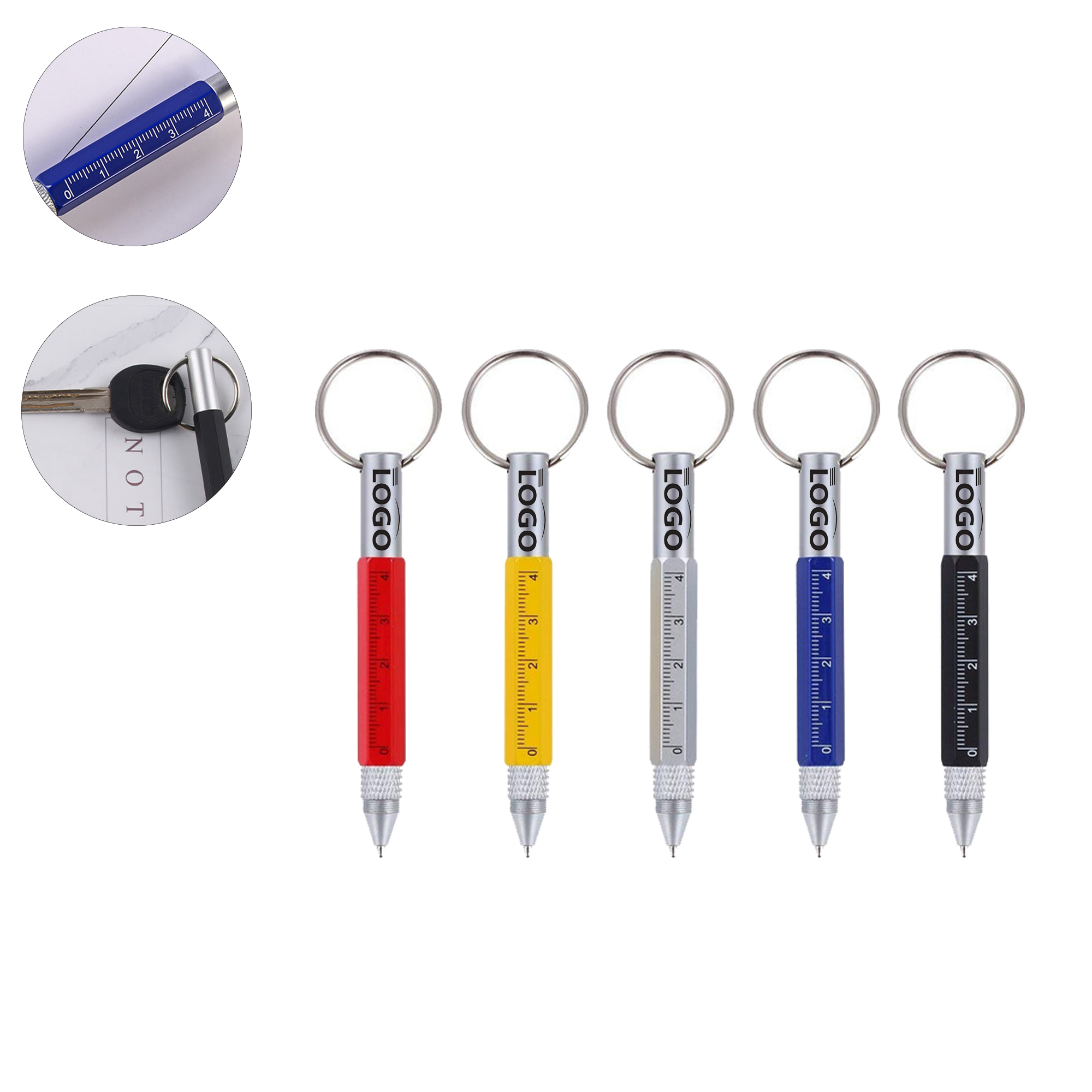 Outdoor Screwdriver Keychain Short Scale Touch Screen Pen 2