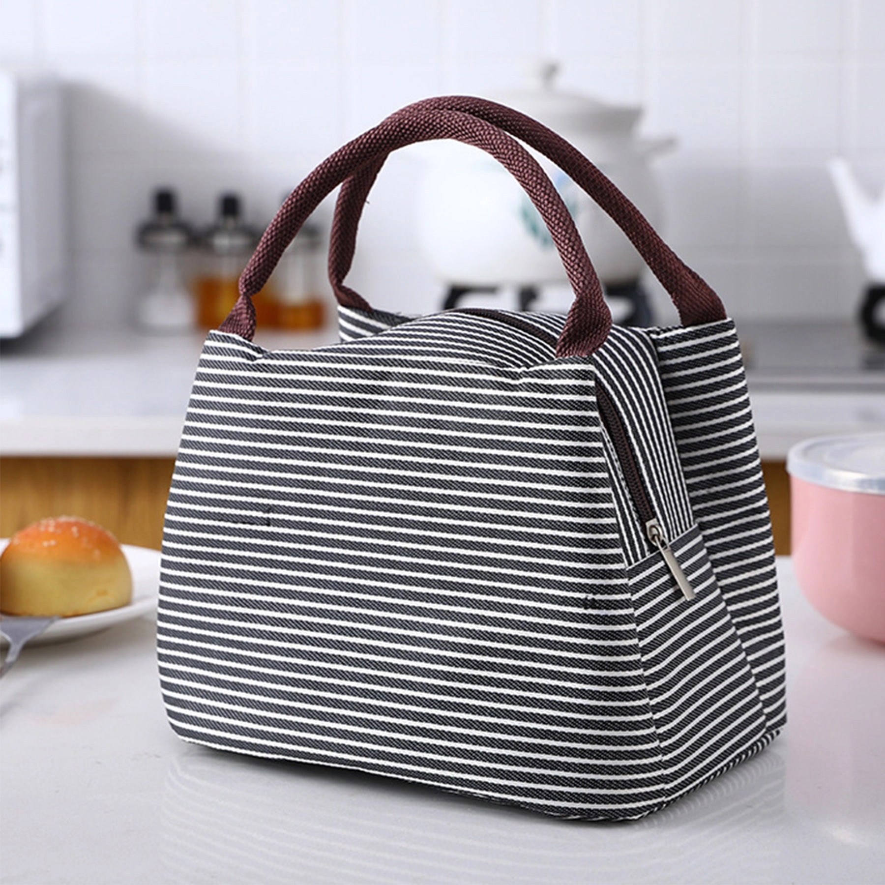 Stripe Tote Lunch Bag 4