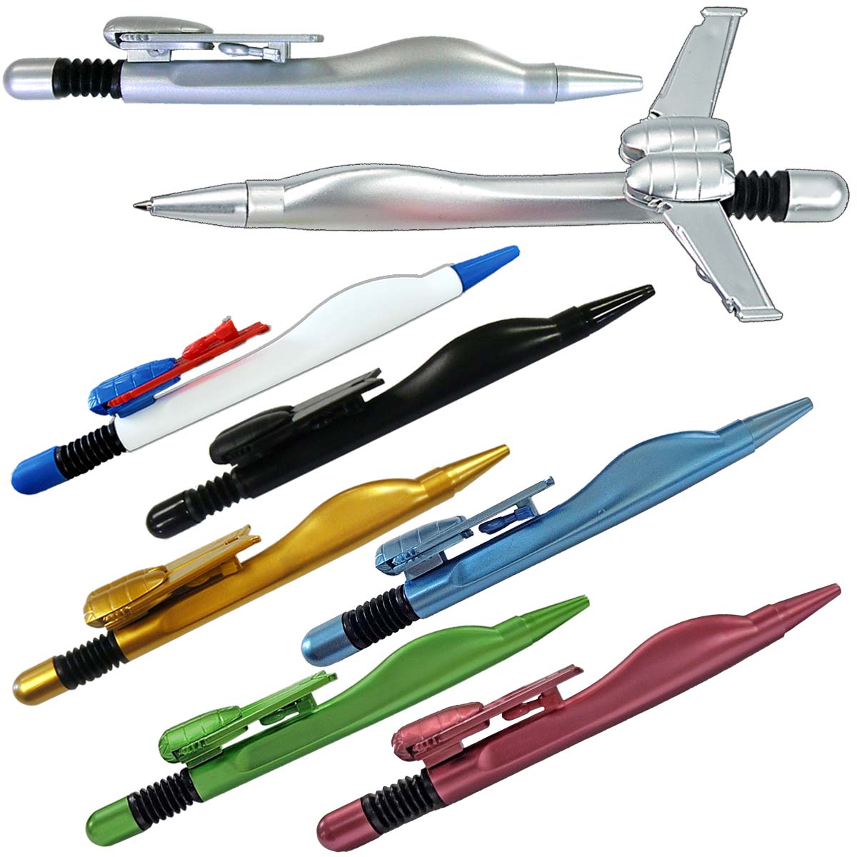 Delightful Airplane Ballpoint Custom Pens With Folding Wings - Air Force, Navy, Aerospace 2