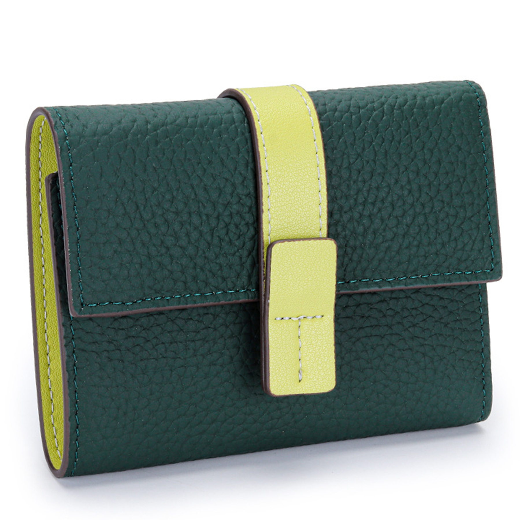 Genuine Leather Multifunctional handheld short wallet 3