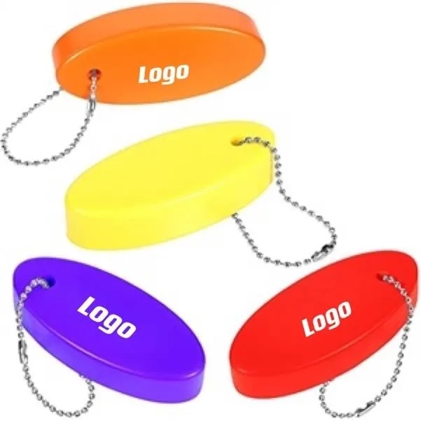 Oval PU Float Keychain 4