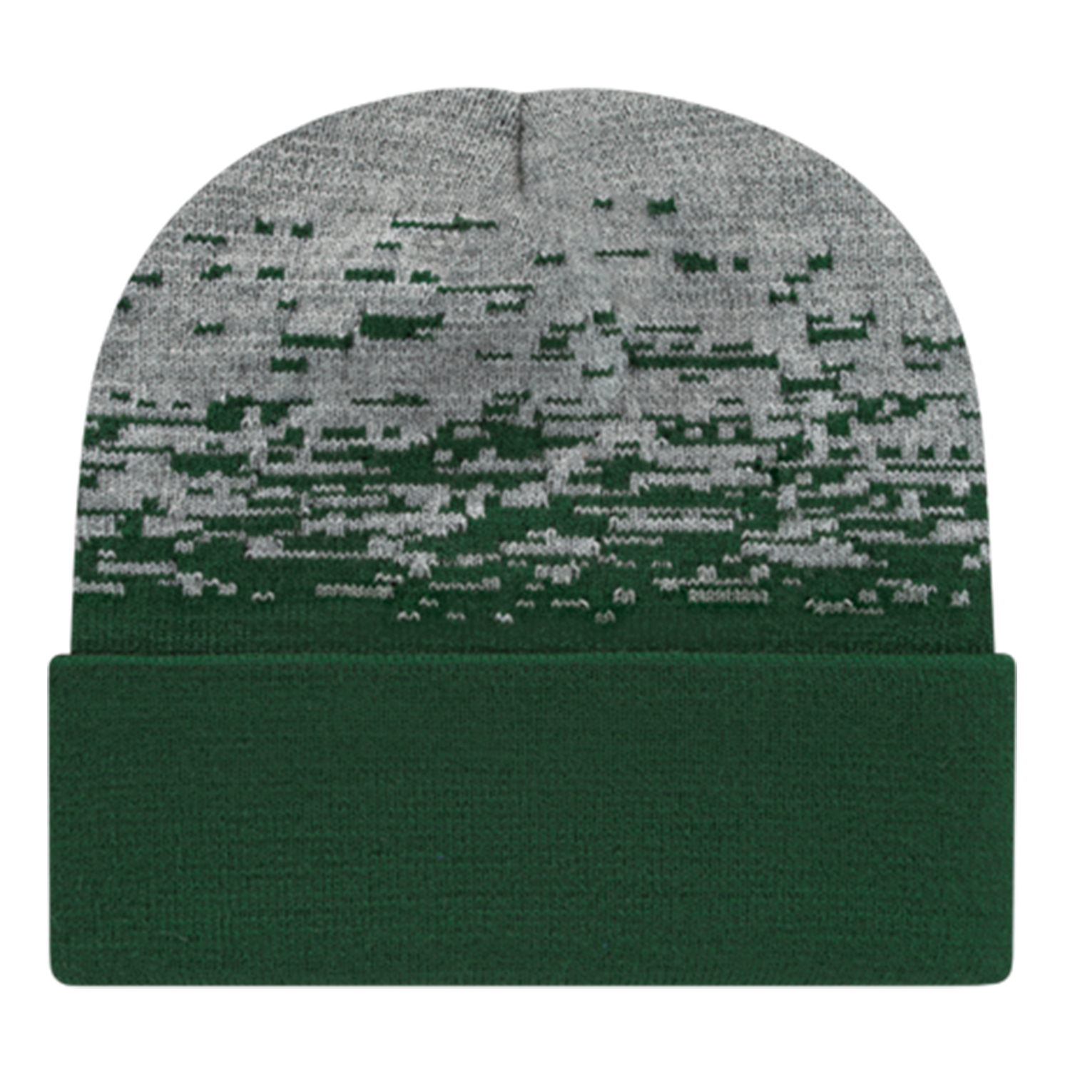 C A Static Pattern Knit Cap With Cuff 12