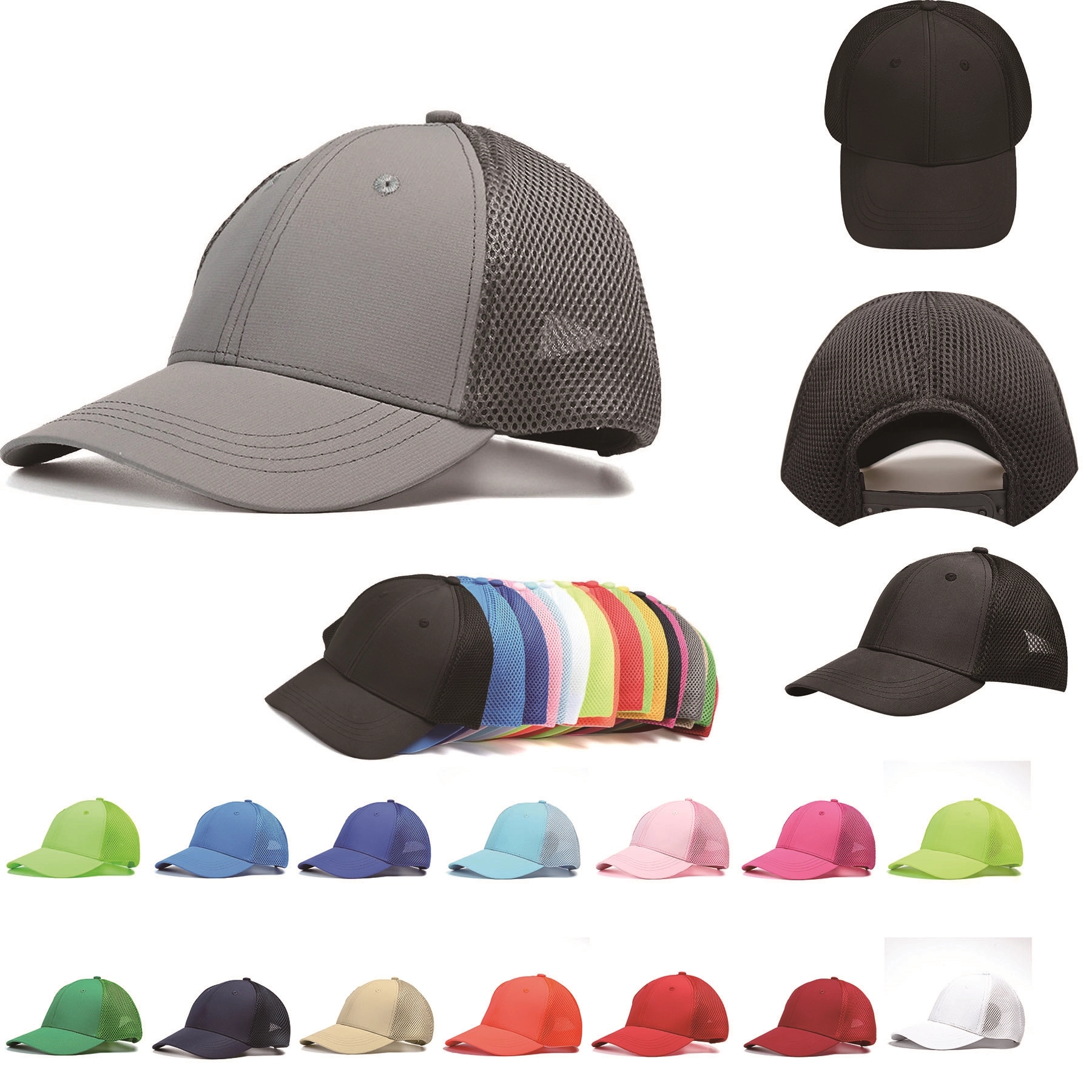 6 Panel Soft Mesh Back Hat