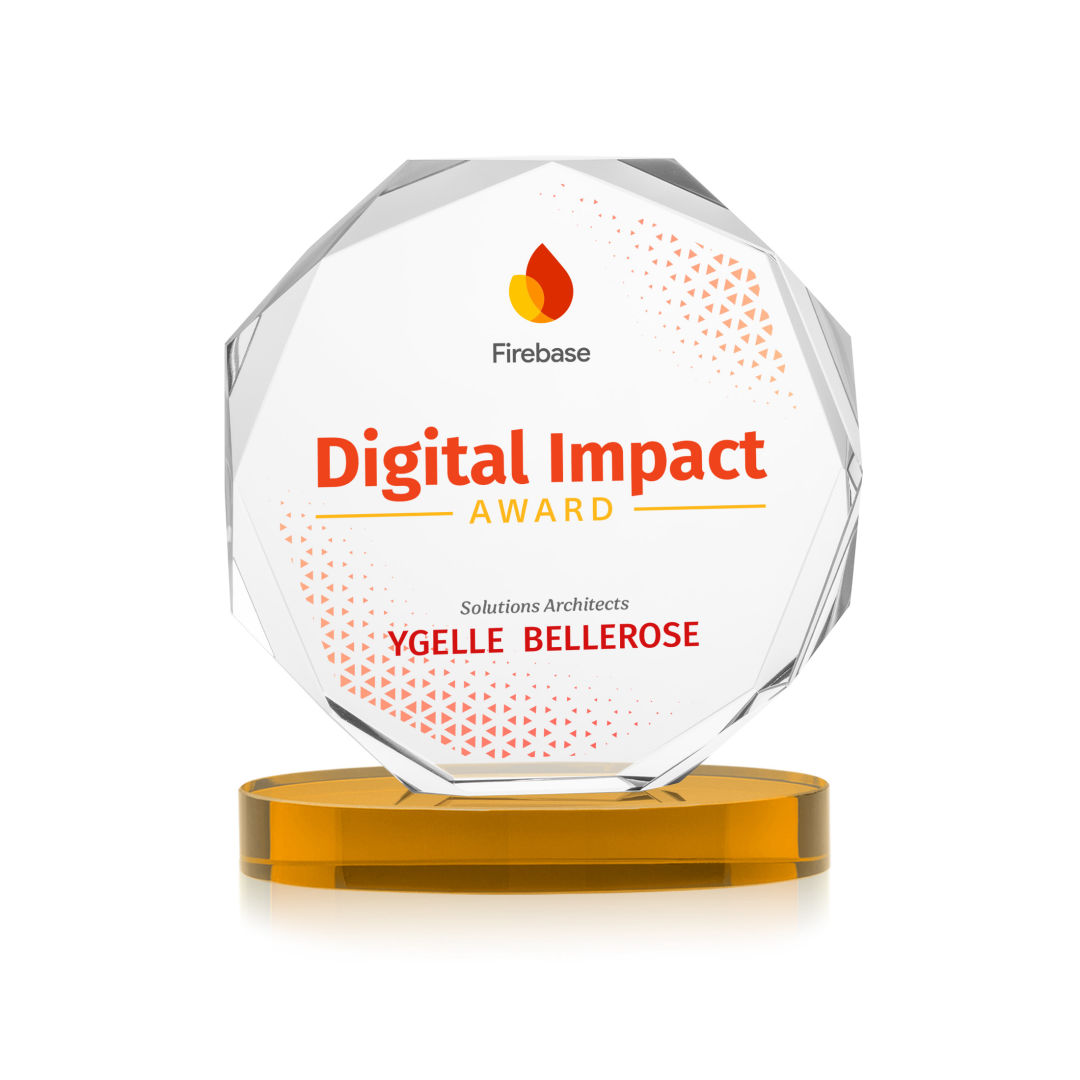 Acadian VividPrint™ Award on Alberton Base - Amber 4