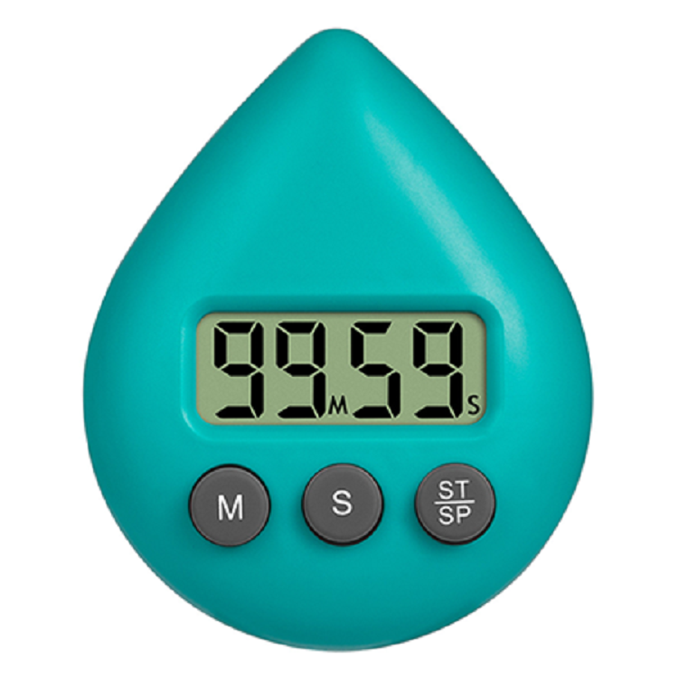 Digital Timer in Water Drop Shape With Easy Button and Built In Suction Cup 11