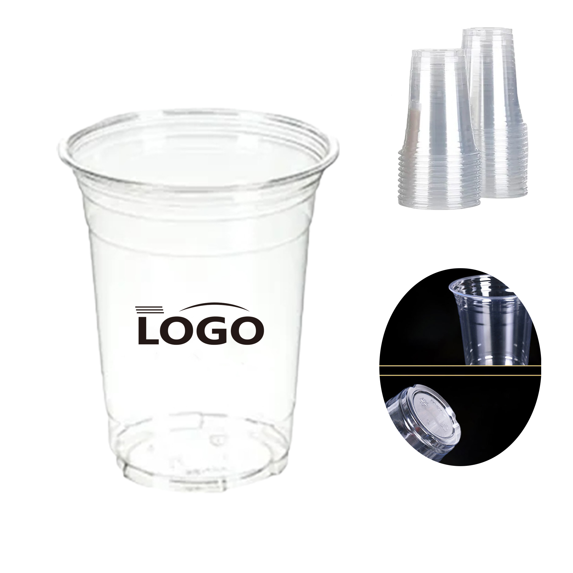 Personalized 16oz PET Clear Disposable Cup 2