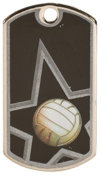 Volleyball Star Metal Dog Tag 2