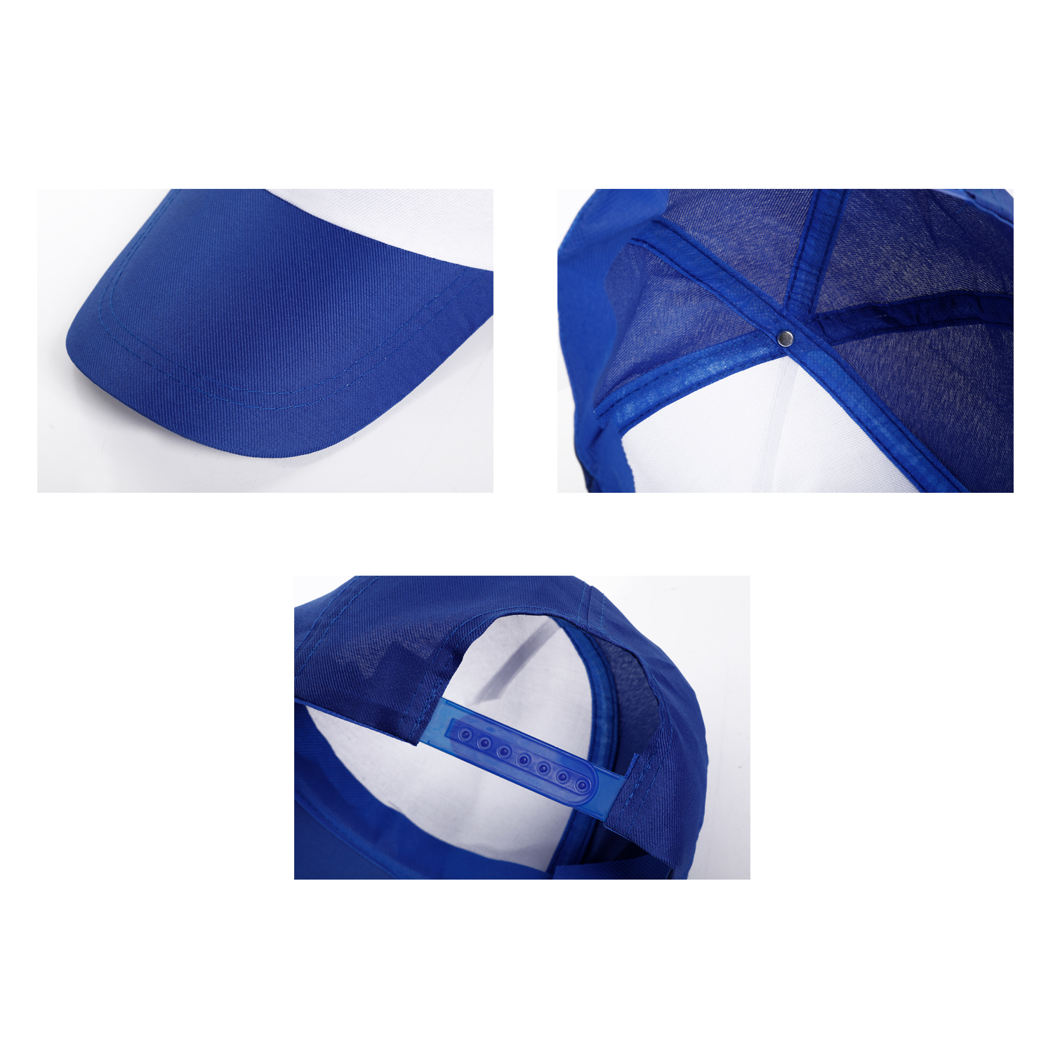 Stock 2-Tone Polyester 5 Panel Cap w/Snapback Fastener 7