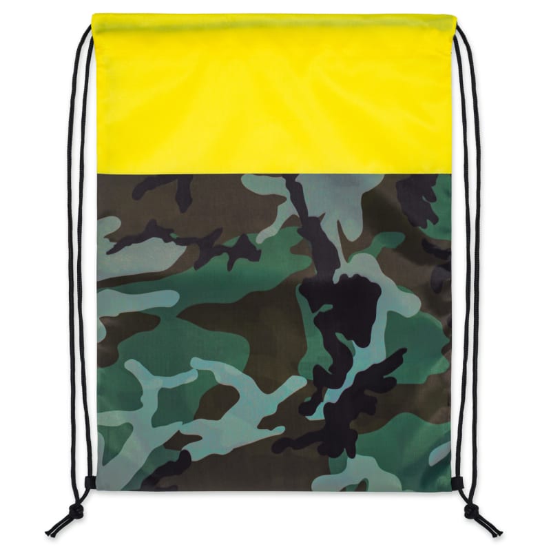 Colored Camo Drawstring Tote Bags 16