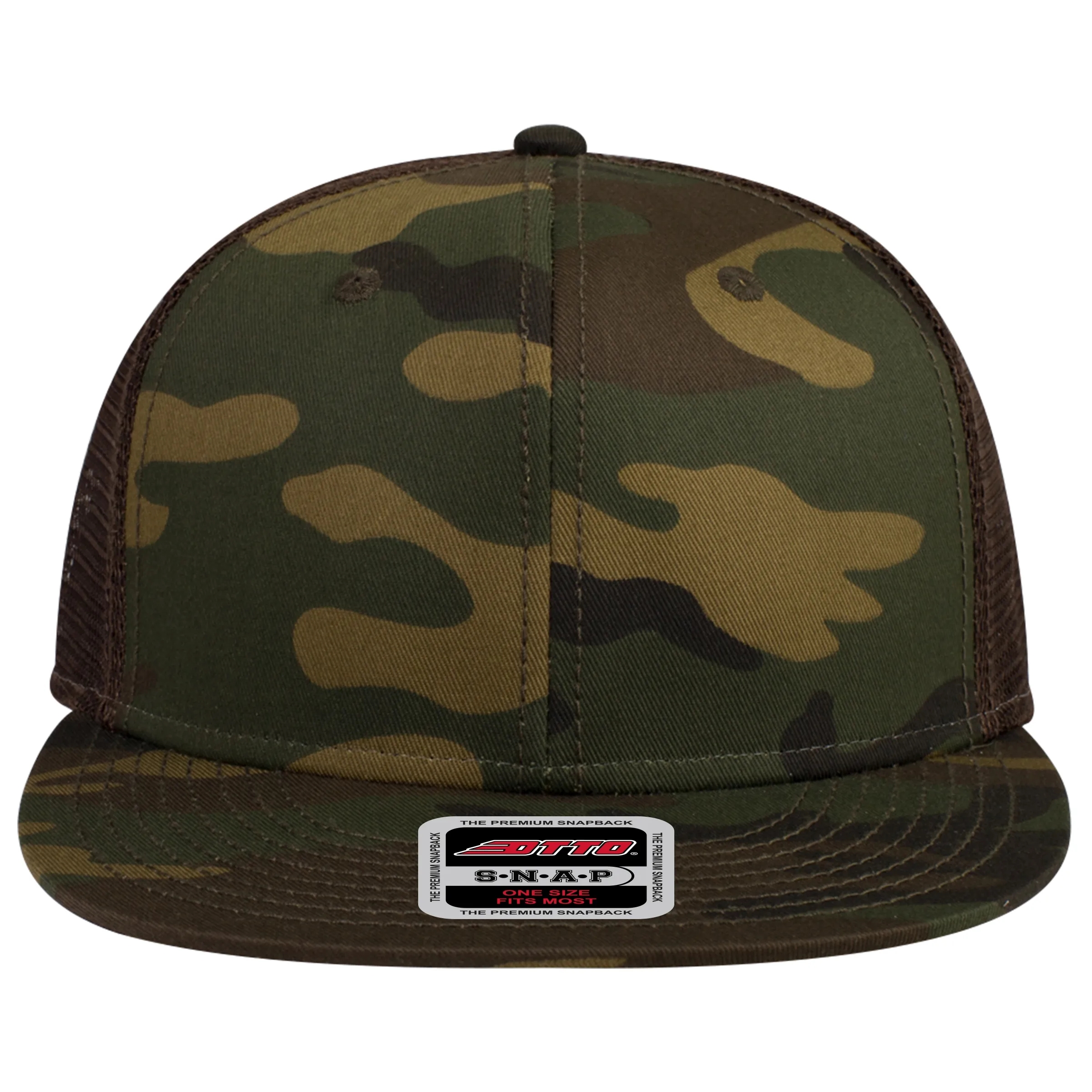 OTTO SNAP 6 PANEL MID PROFILE MESH BACK TRUCKER SNAPBACK HAT 19