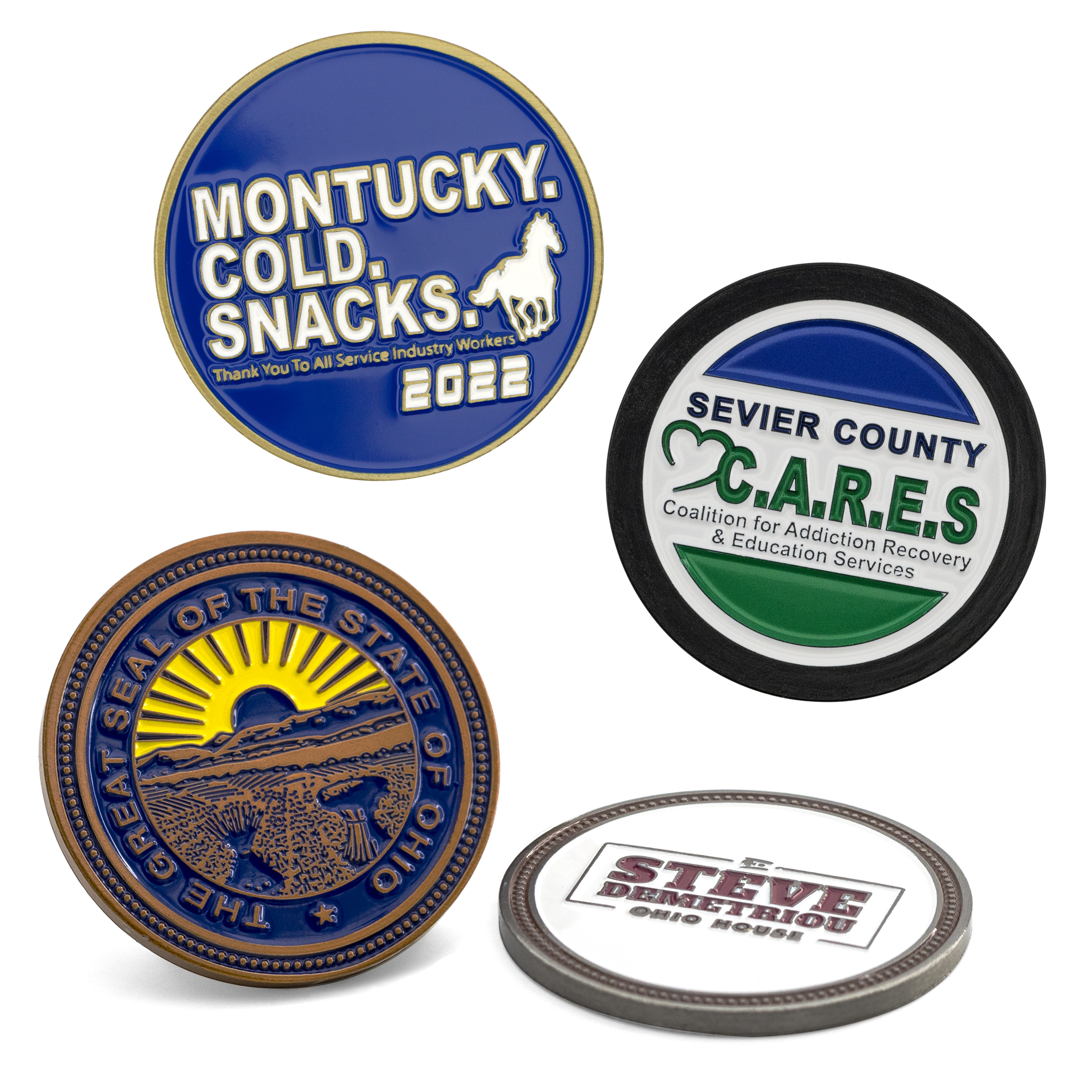 Die Struck Economy Iron Challenge Coins (1-1/4")