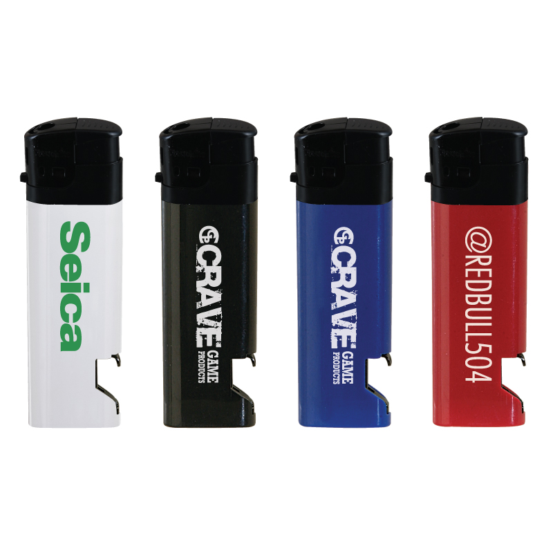 Solid Electronic Lighter w/Bottle Opener 1