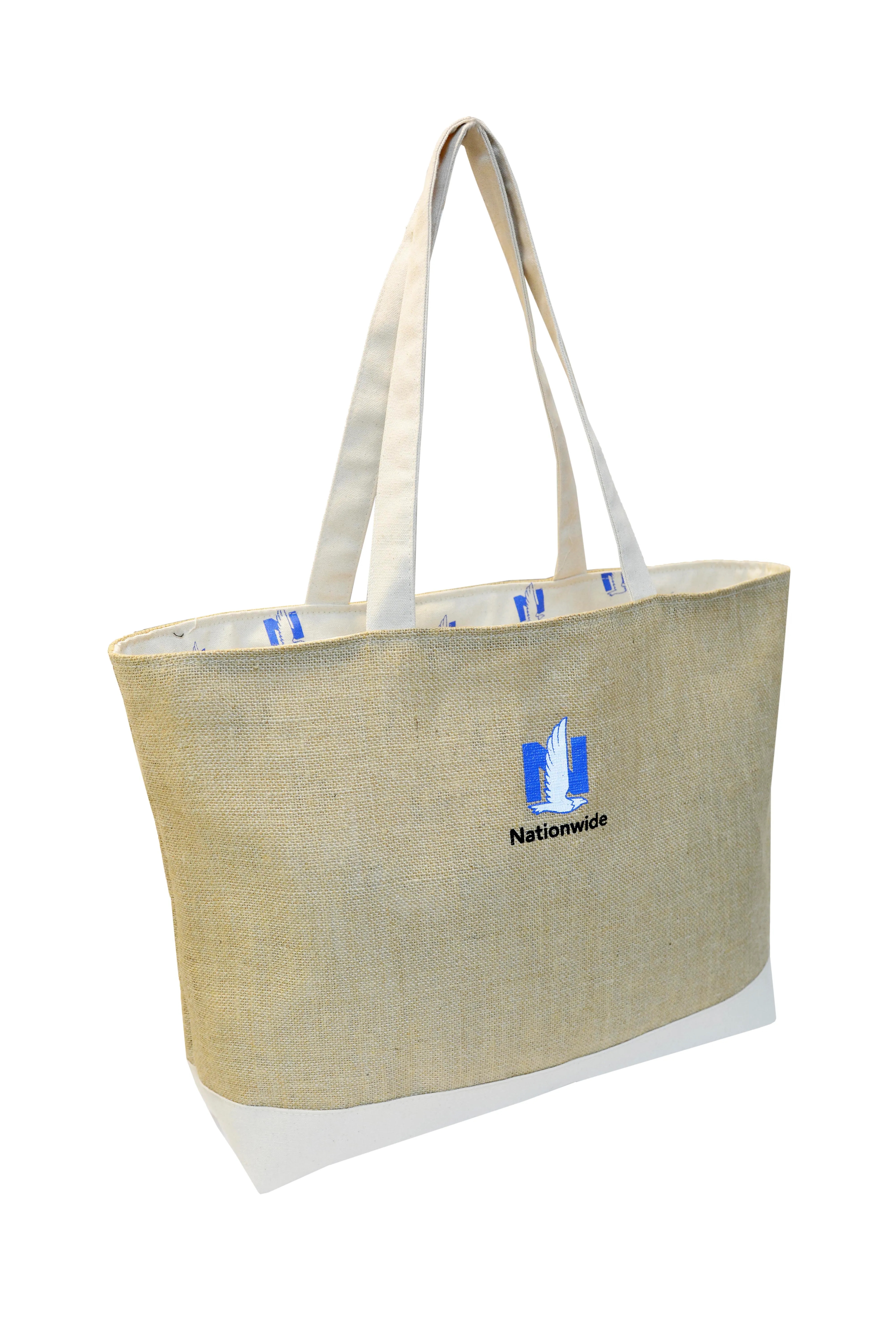 Burlap Canvas Open Tote 2