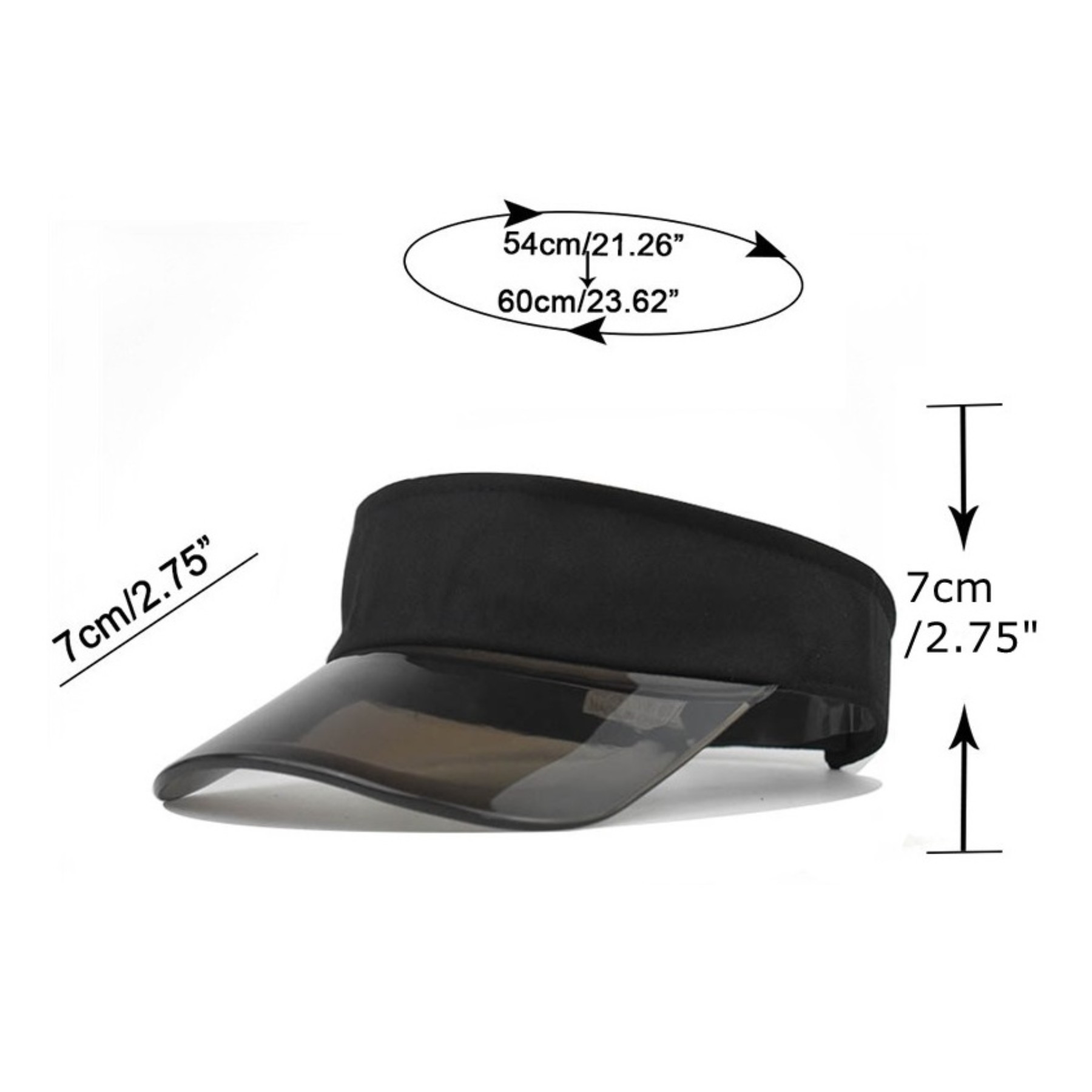 Clear Brim PVC Sun Visor Hat 2
