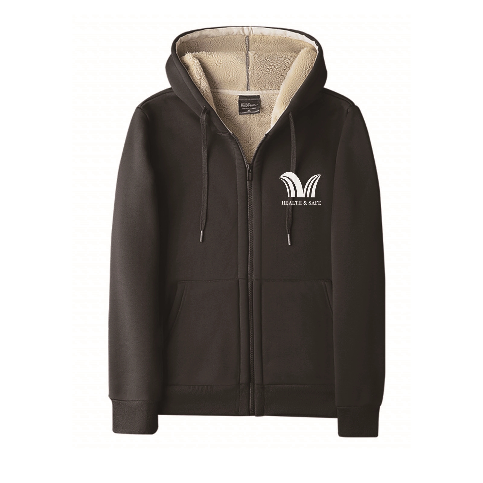Winter Fleece Jacket Coat Sherpa Lined Full Zip Up Hoodie 7
