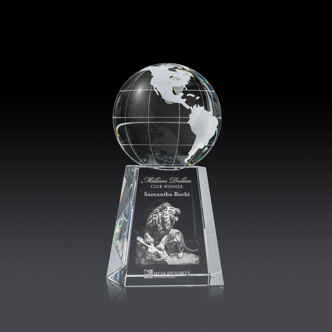 Globe on Tall Base 3D 4