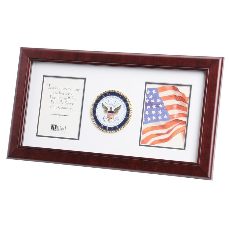 U.S. Navy Medallion 4-Inch by 6-Inch Double Picture Frame 1
